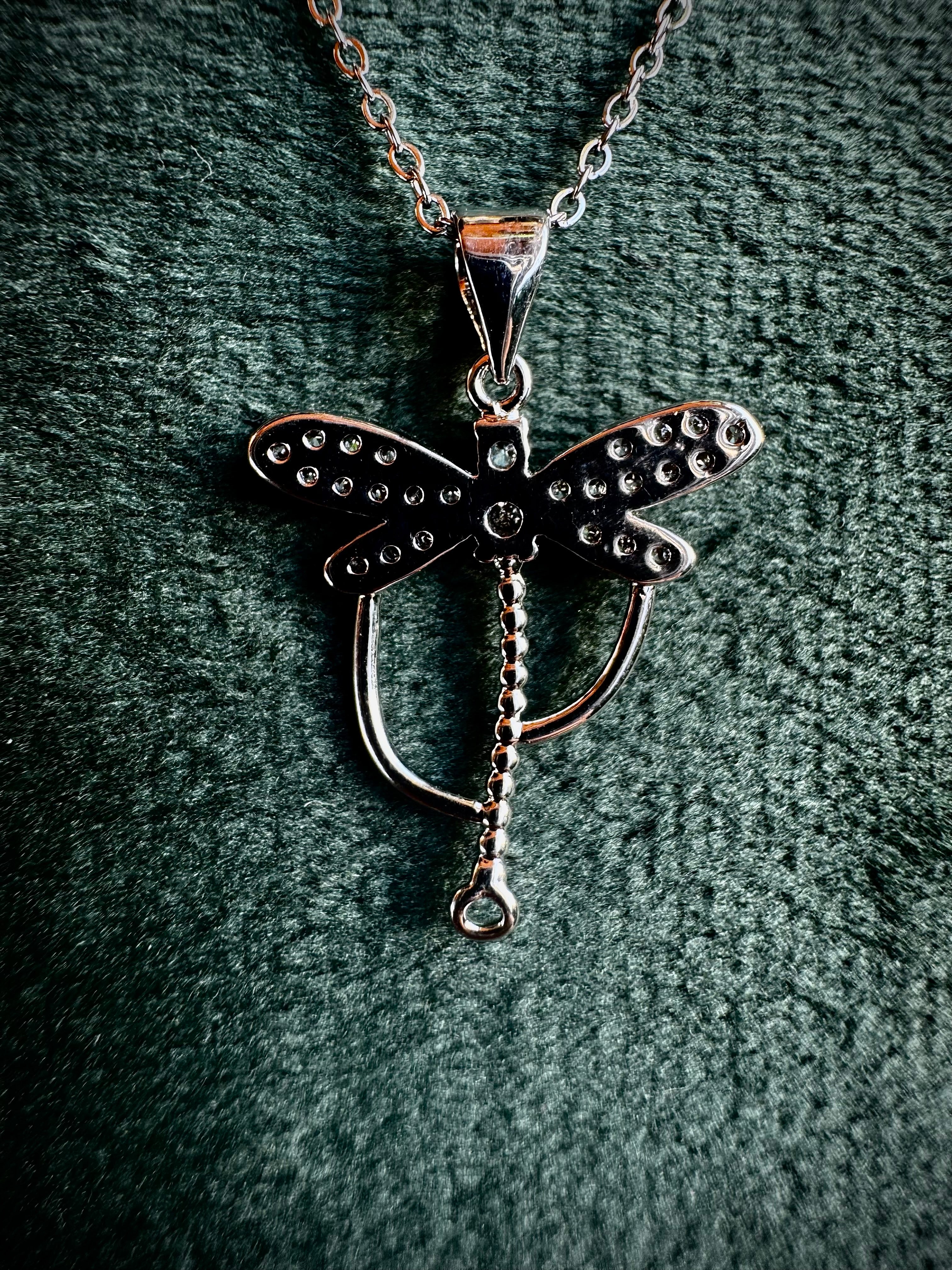 Silver Dragonfly Necklace