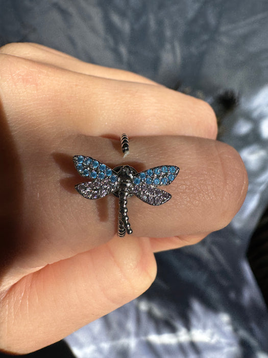 Silver Dragonfly Fidget Ring