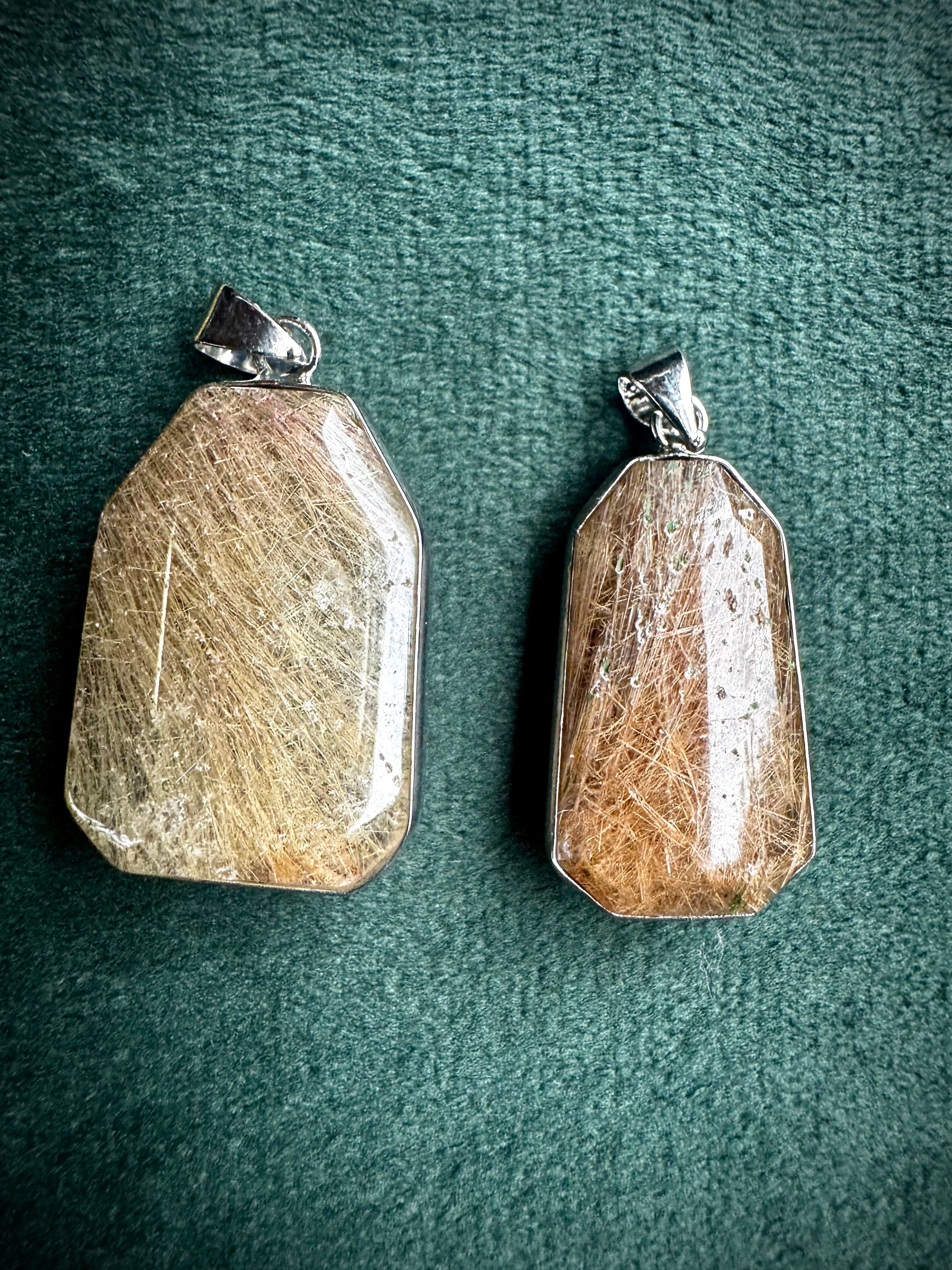 Rutile Quartz Pendants