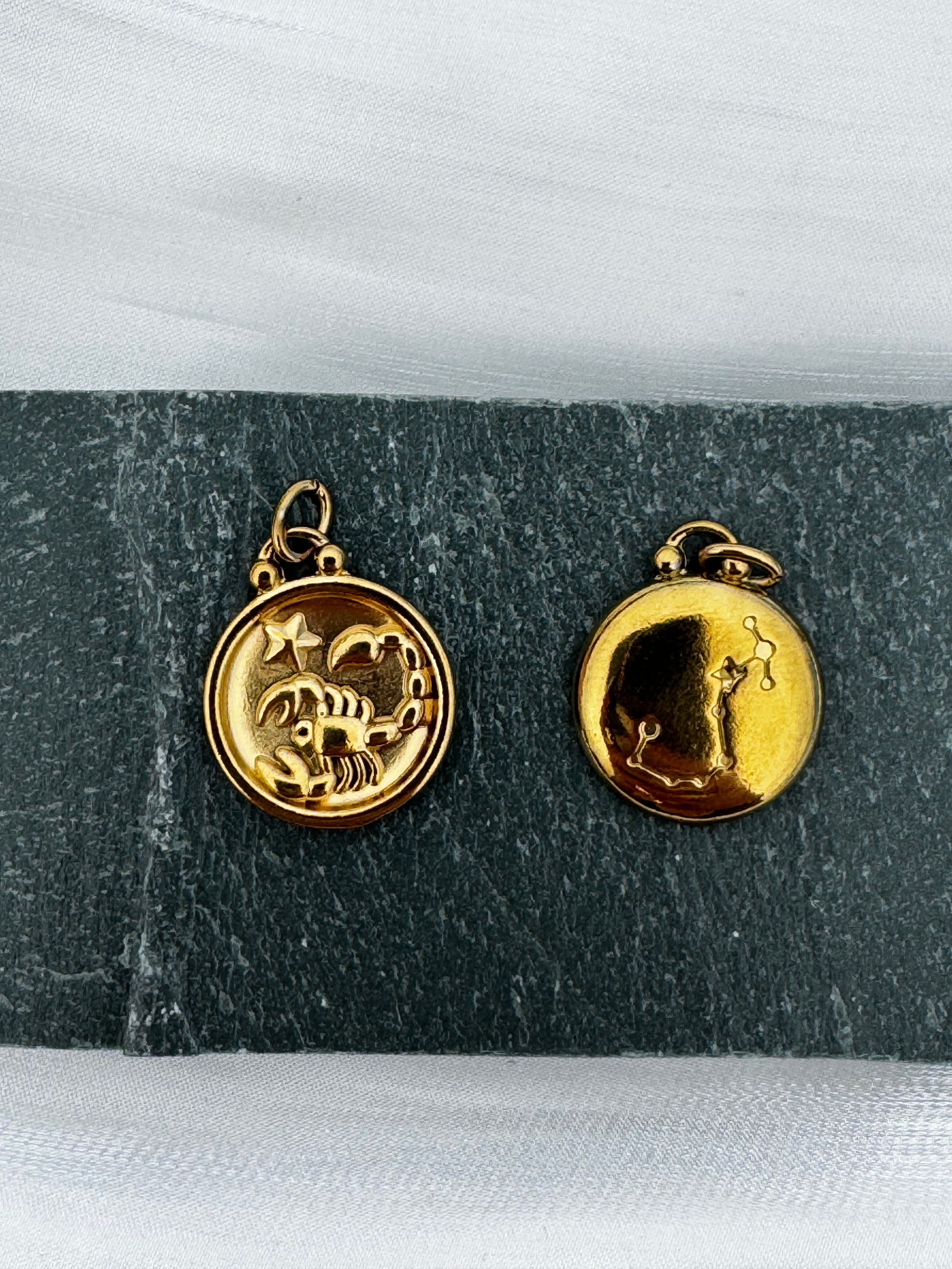 12 Gold Zodiac and Constellation Star sign Coin Necklace
