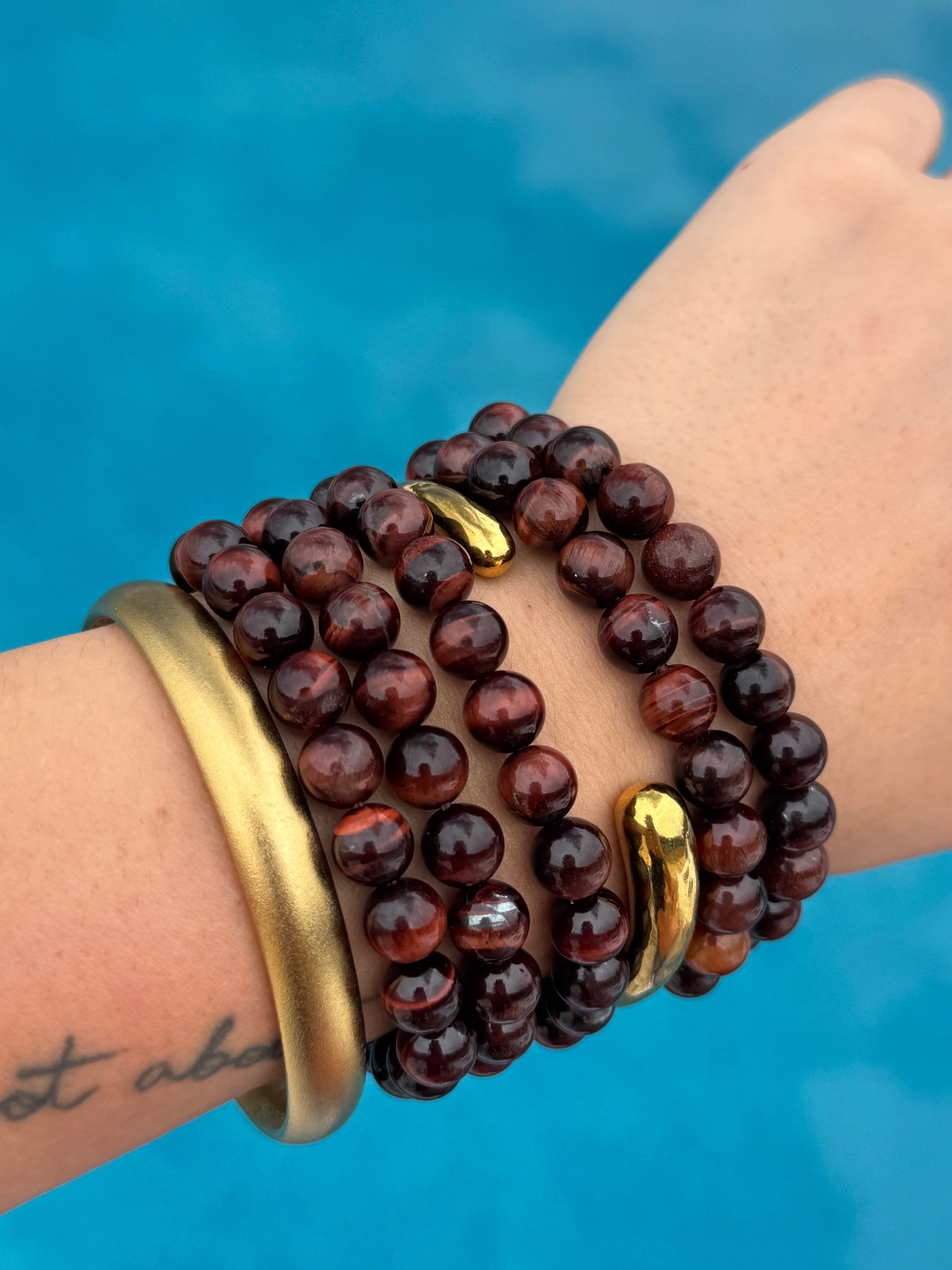 Red Tiger Eyes Gemstone bracelet