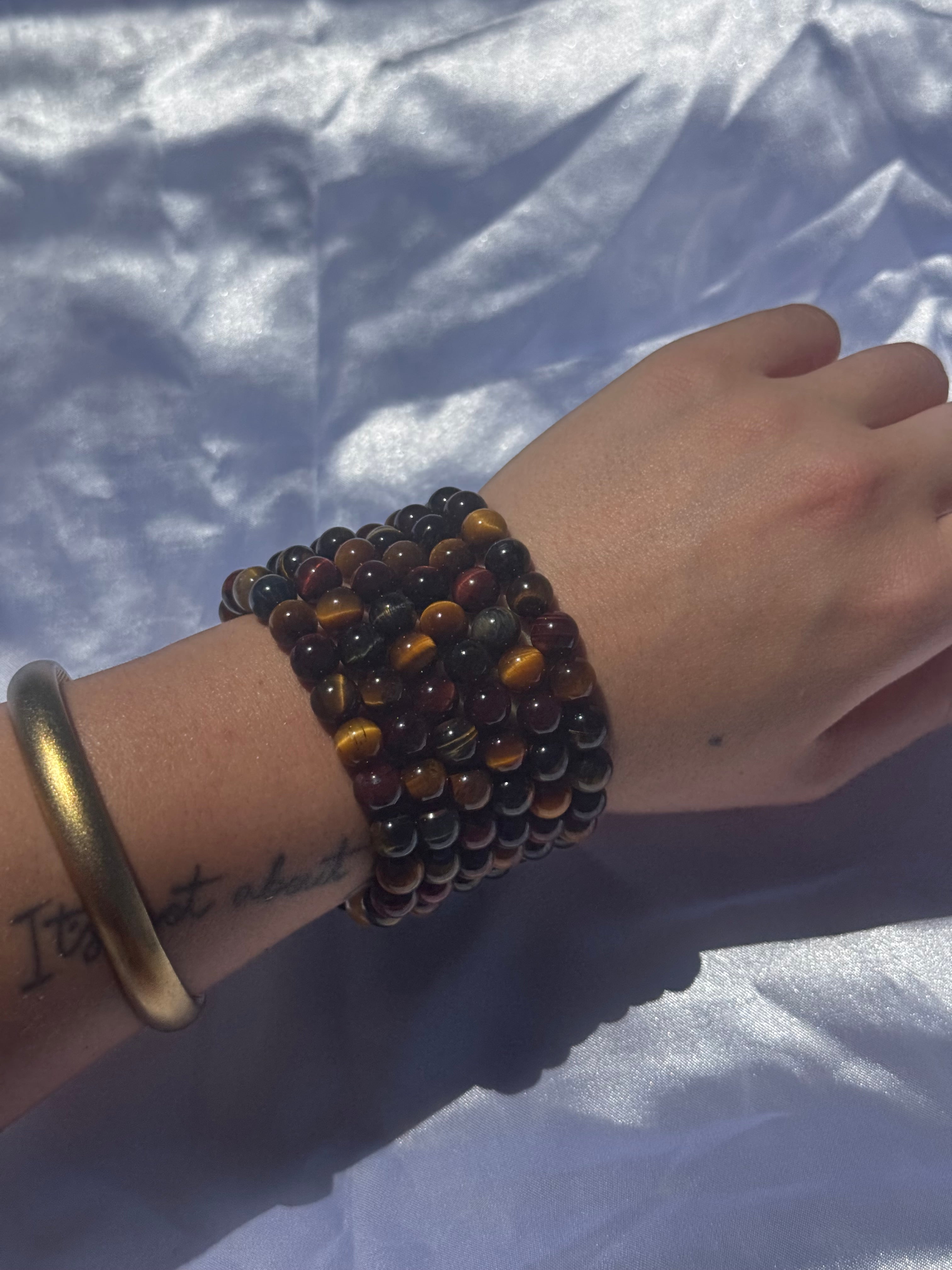 Multi Color Tiger Eyes Gemstone bracelet