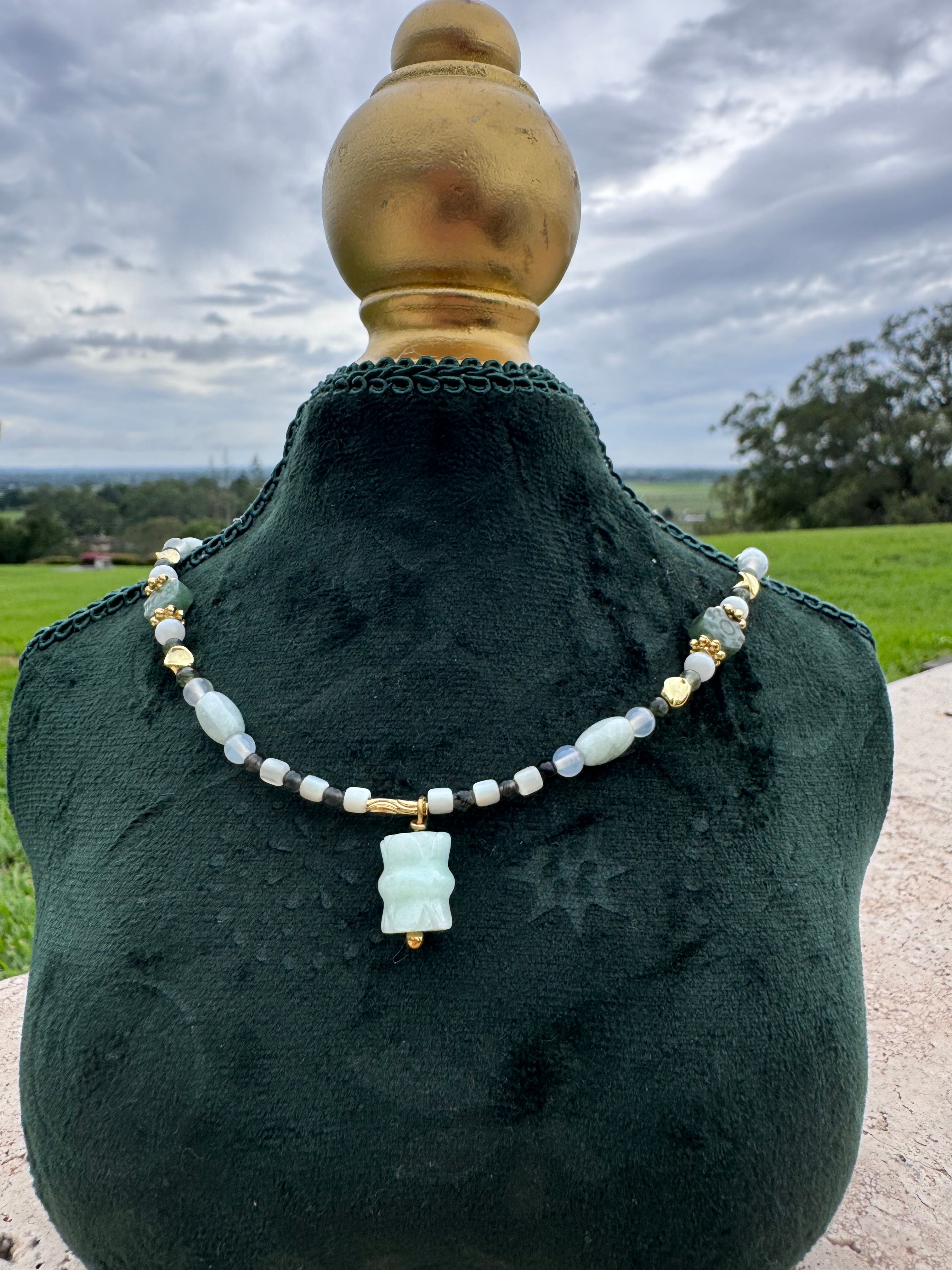 Mixed Jade Choker