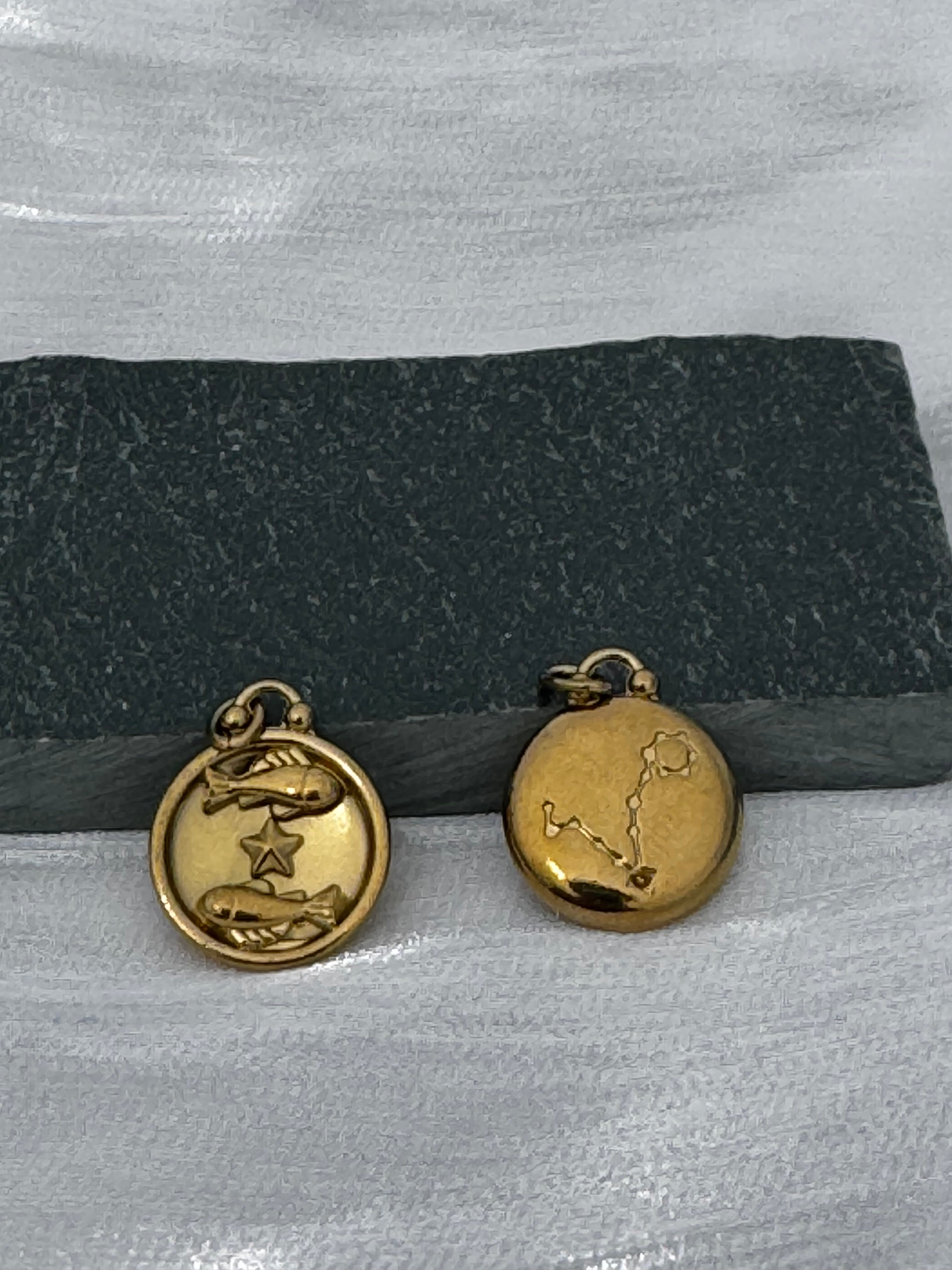 12 Gold Zodiac and Constellation Star sign Coin Necklace