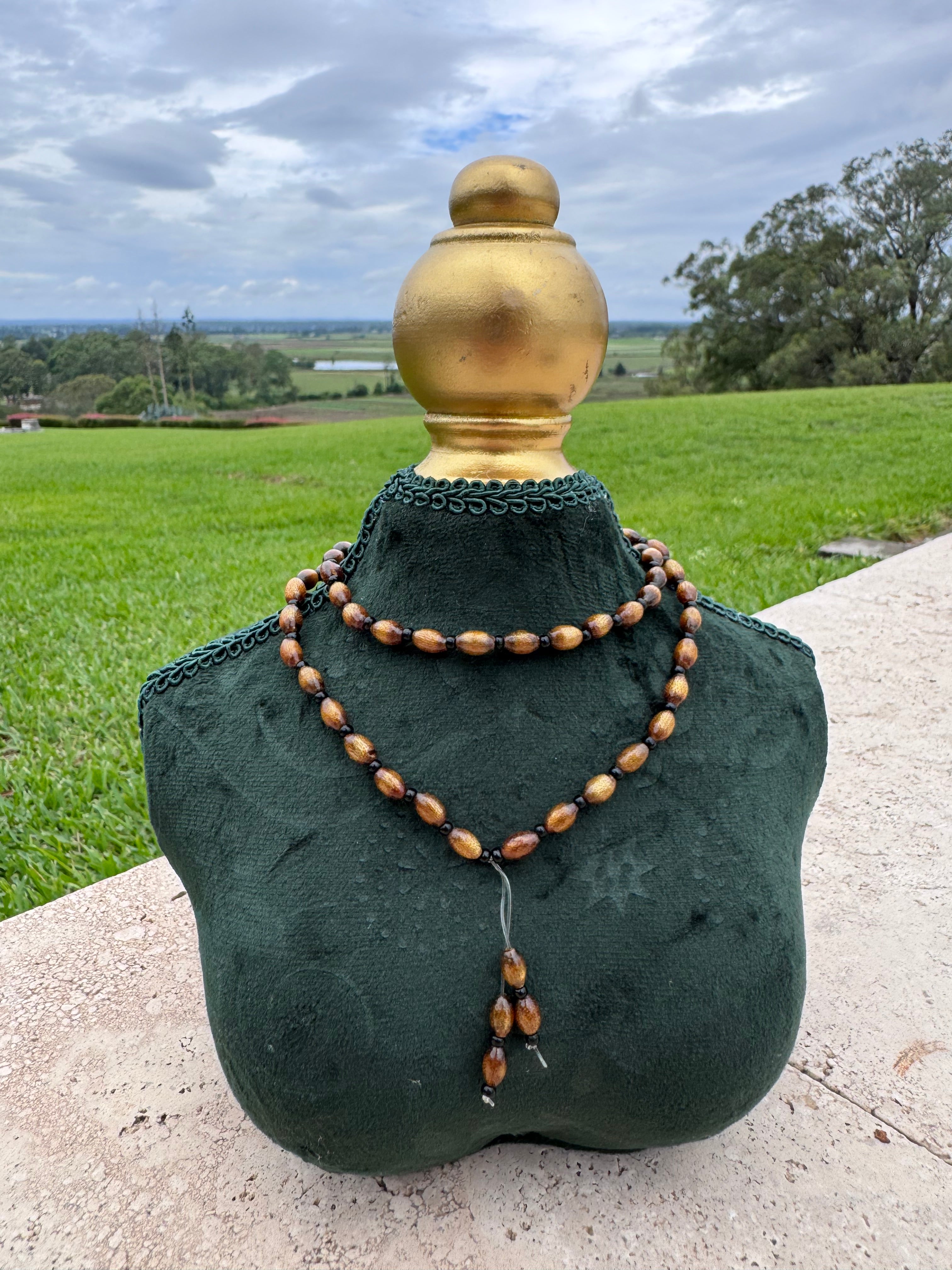 Gold Coral Bead Choker / Bracelet