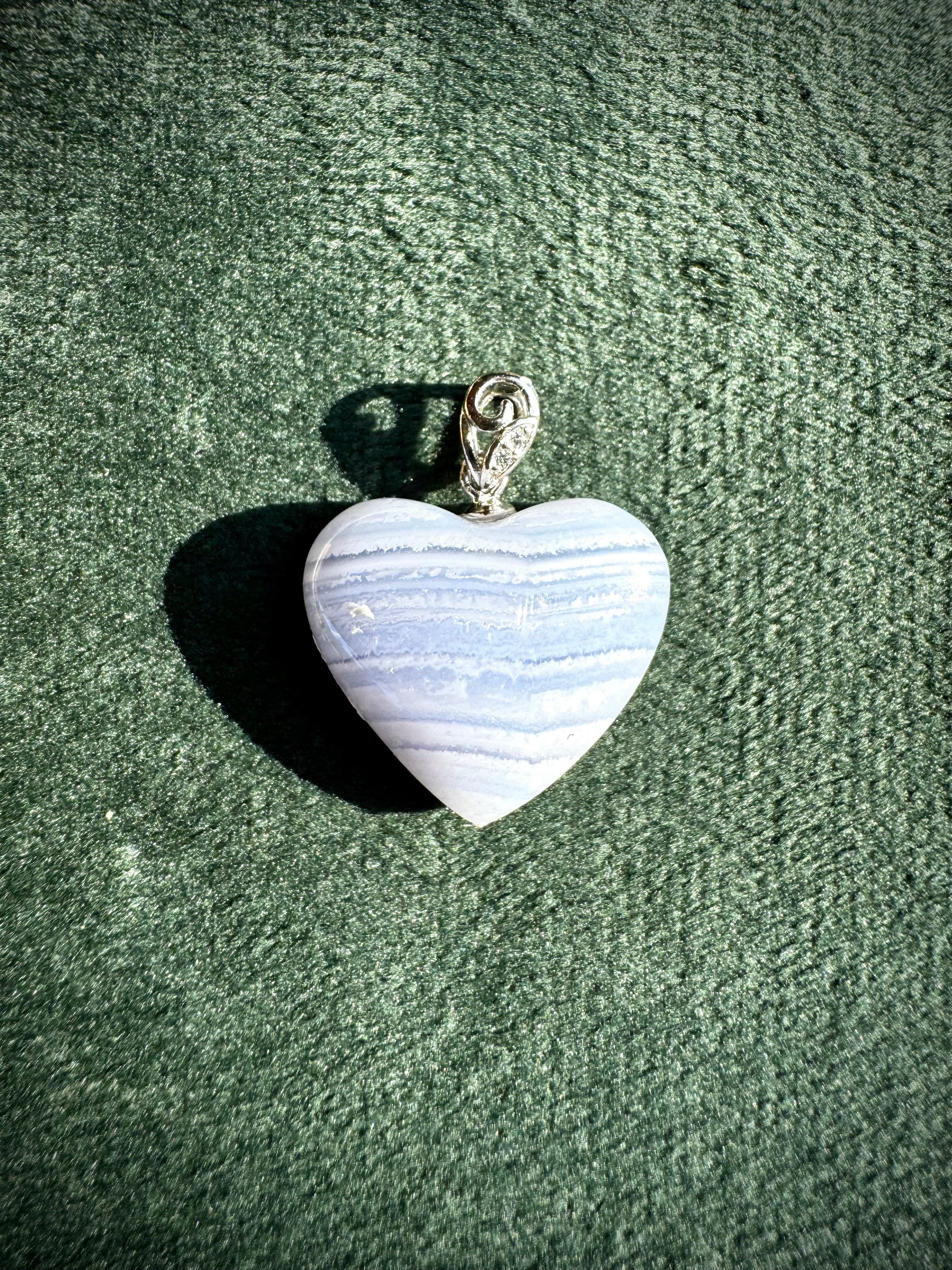 Blue Lace Agate Heart