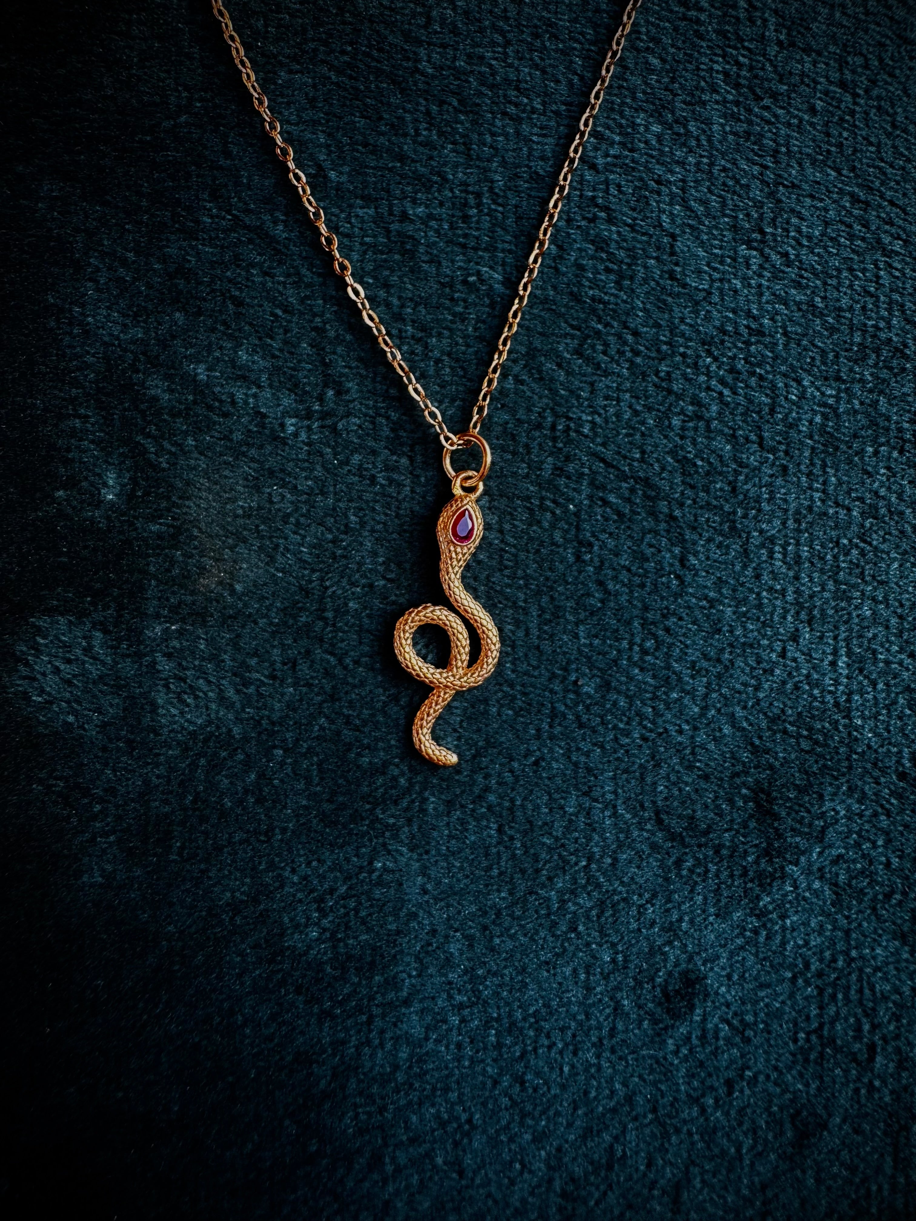 Ruby Snake Pendant