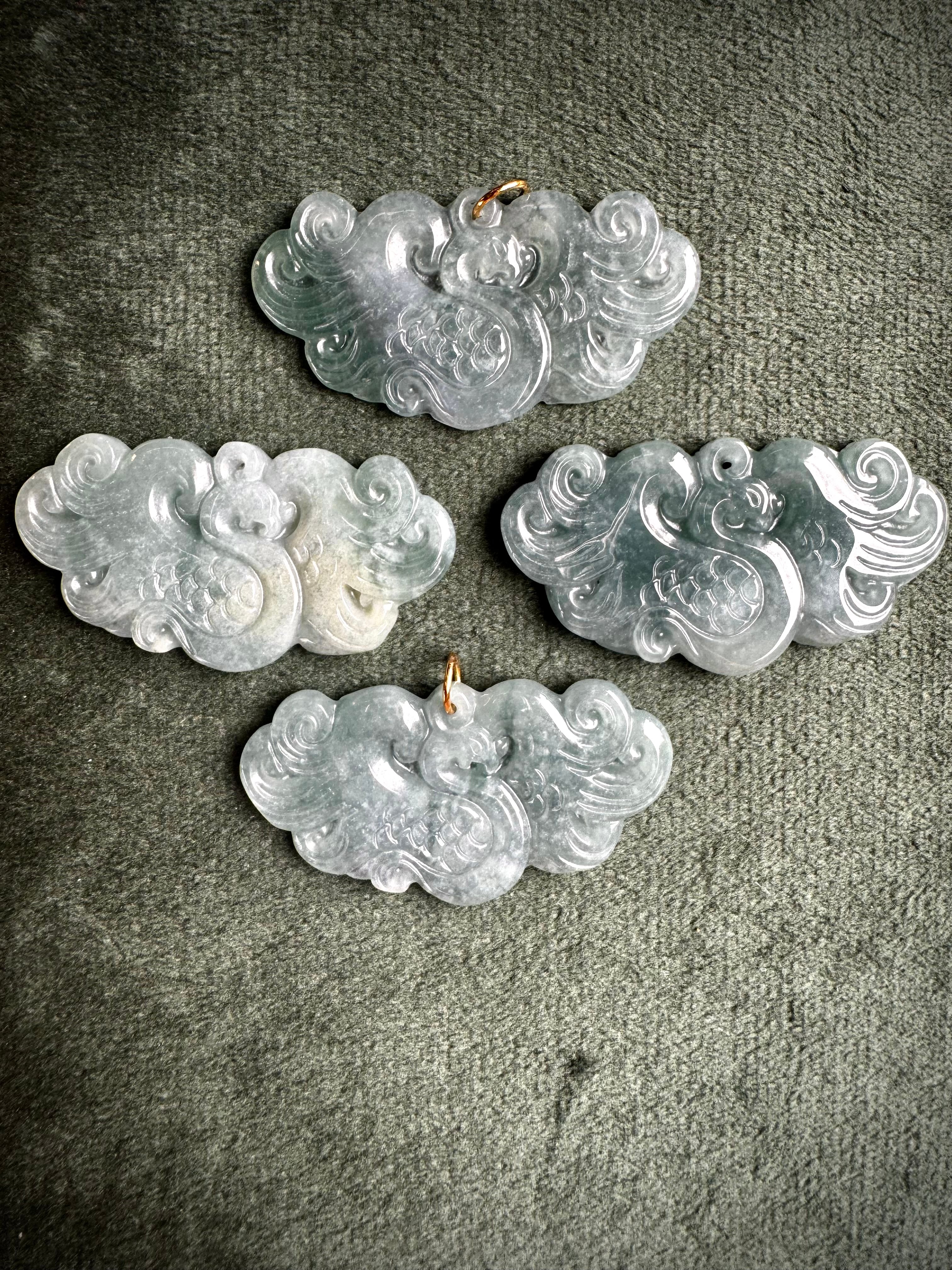 Blue Jade Phoenix Pendant