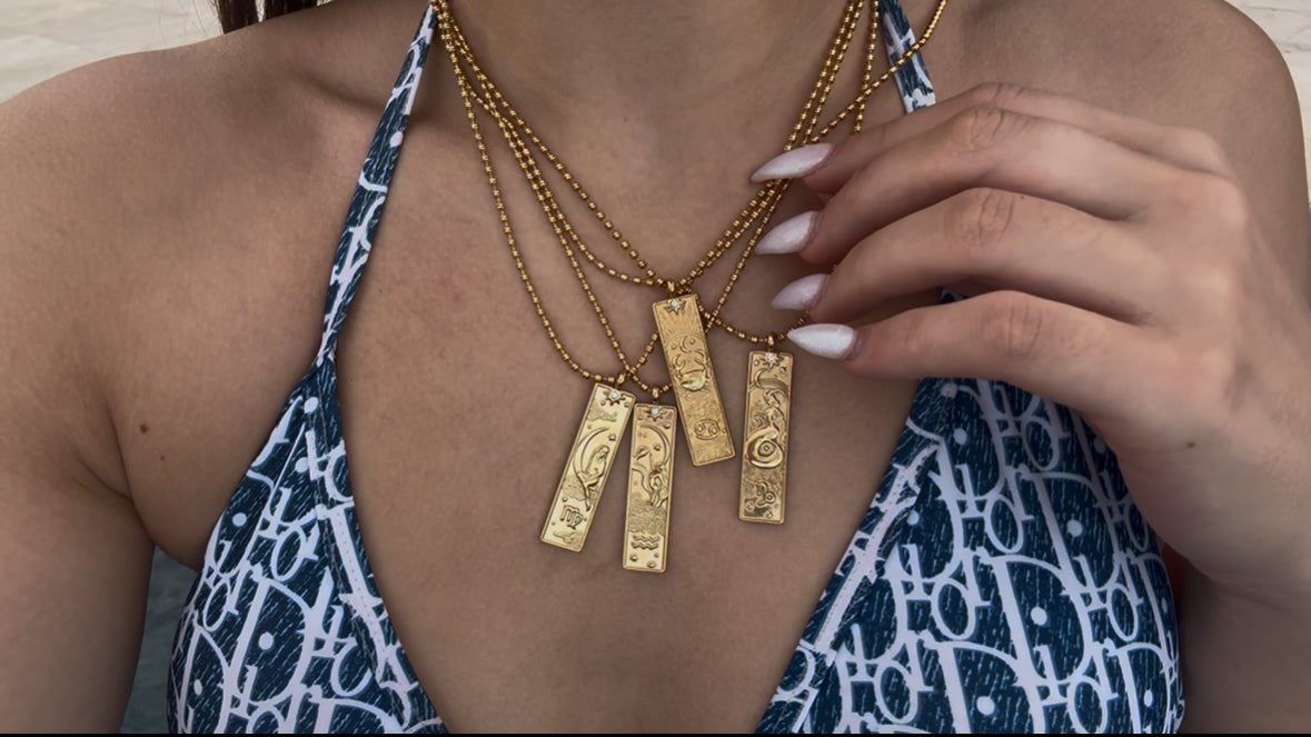 12 Zodiac Tarot Goddess Necklaces