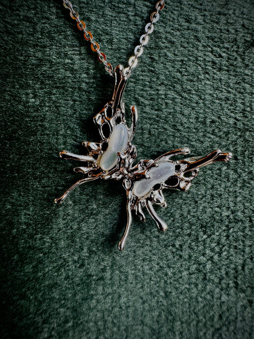 S925 Mother or Pearl Butterfly Necklace