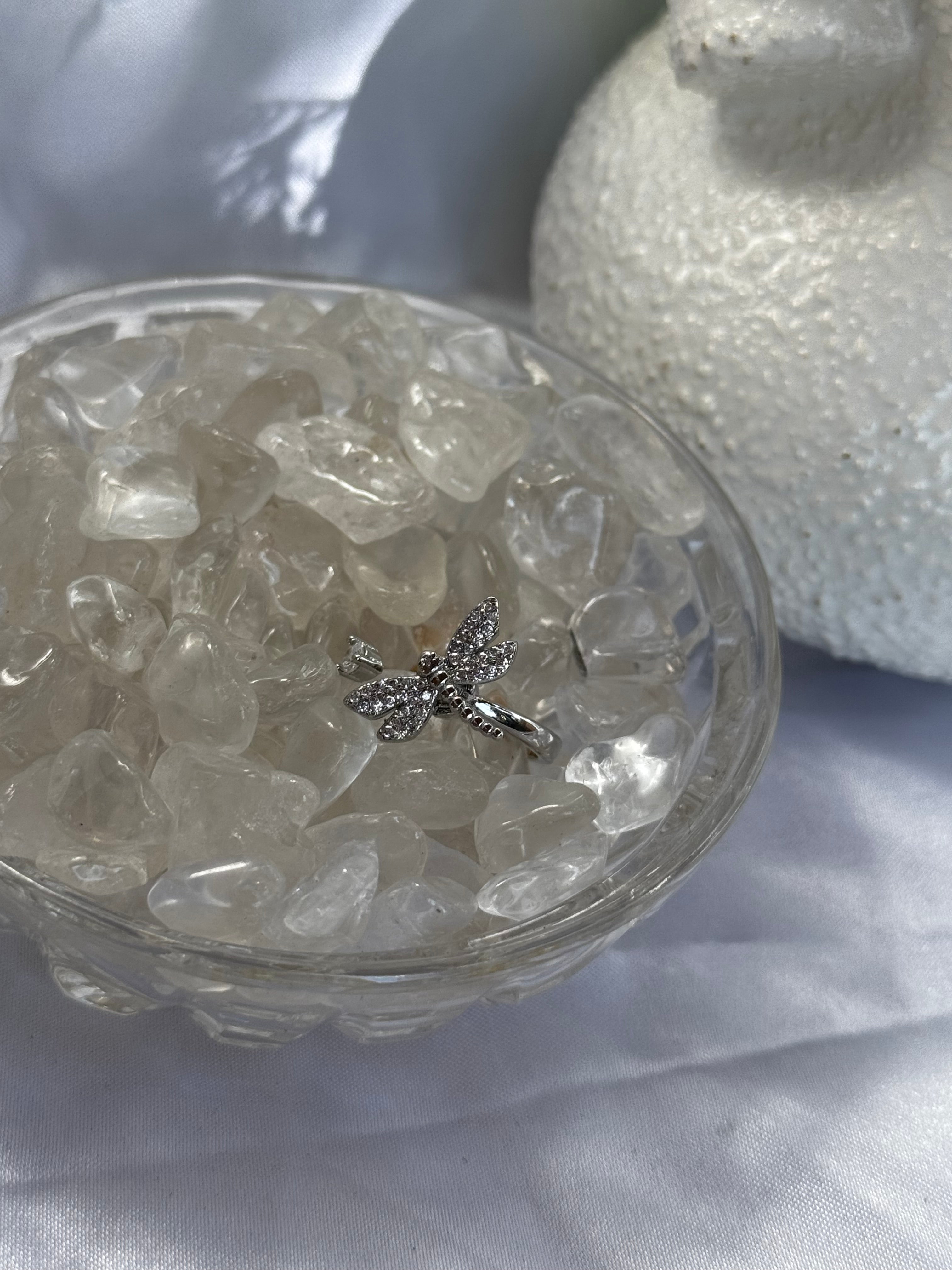 Silver Dragonfly Fidget Ring