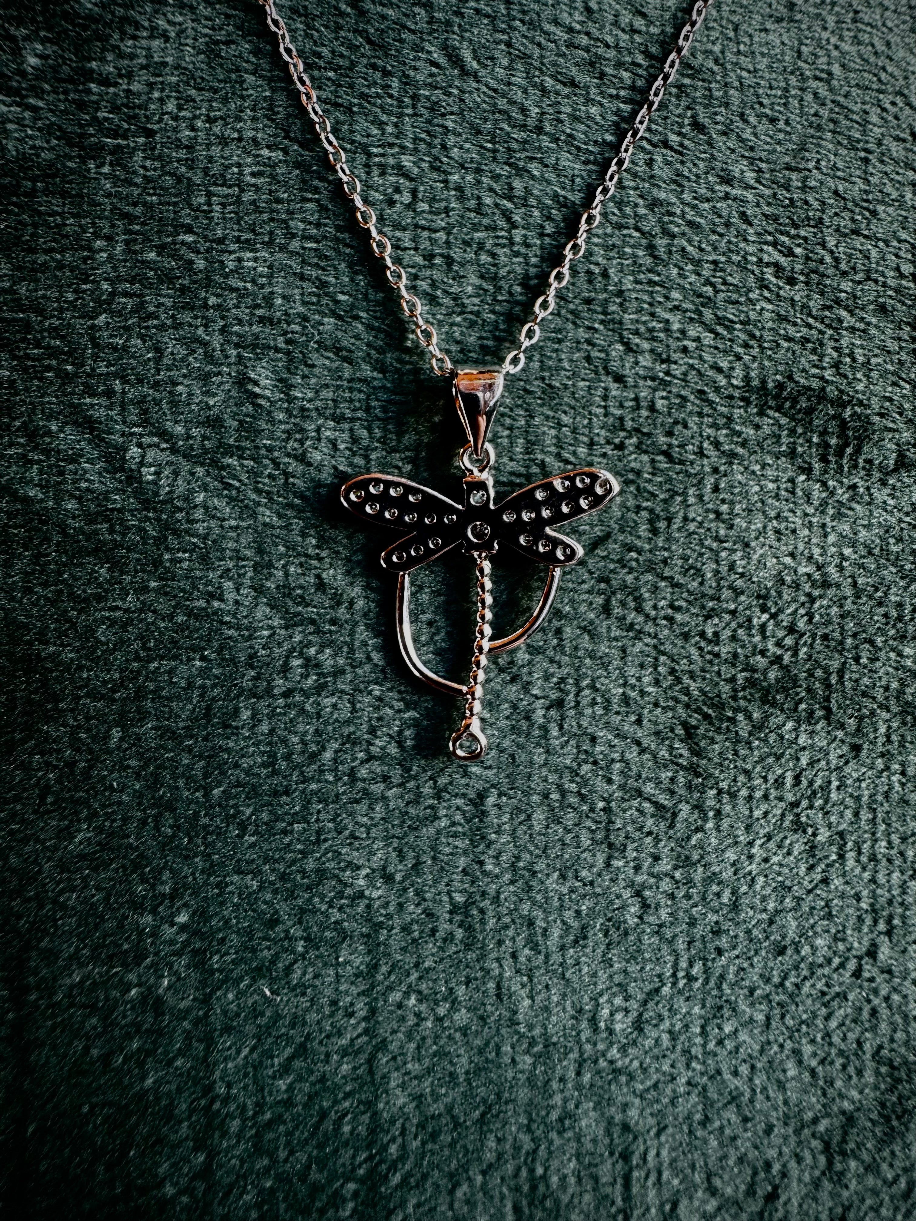 Silver Dragonfly Necklace
