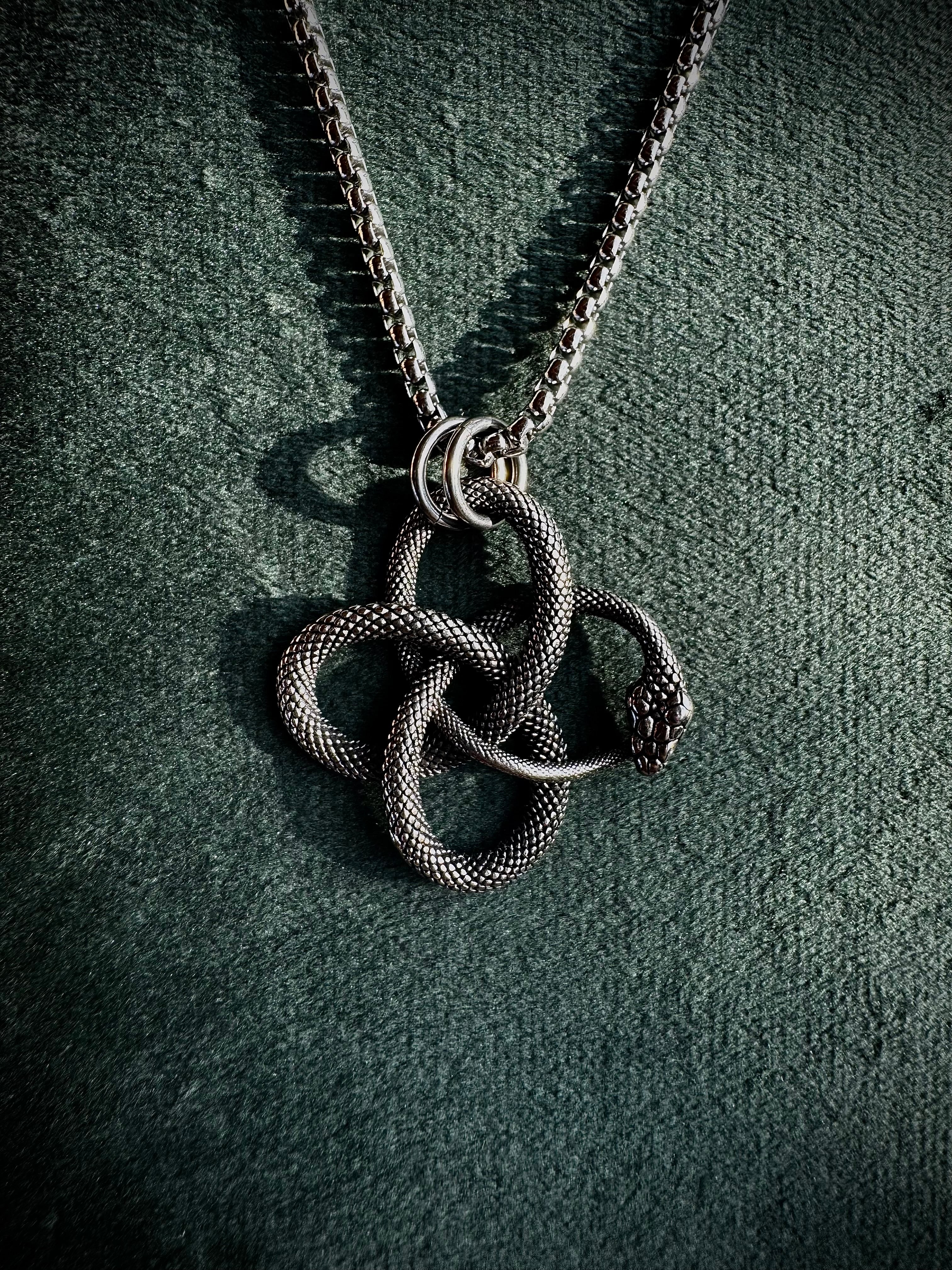 Gold or Silver Ouroboros Stainless Steel Pendant