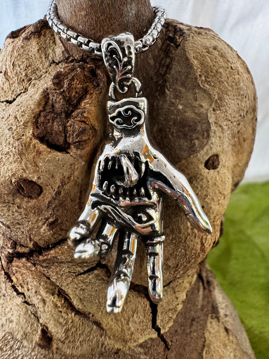 Silver Zombie Hand Stainless Steel Pendant