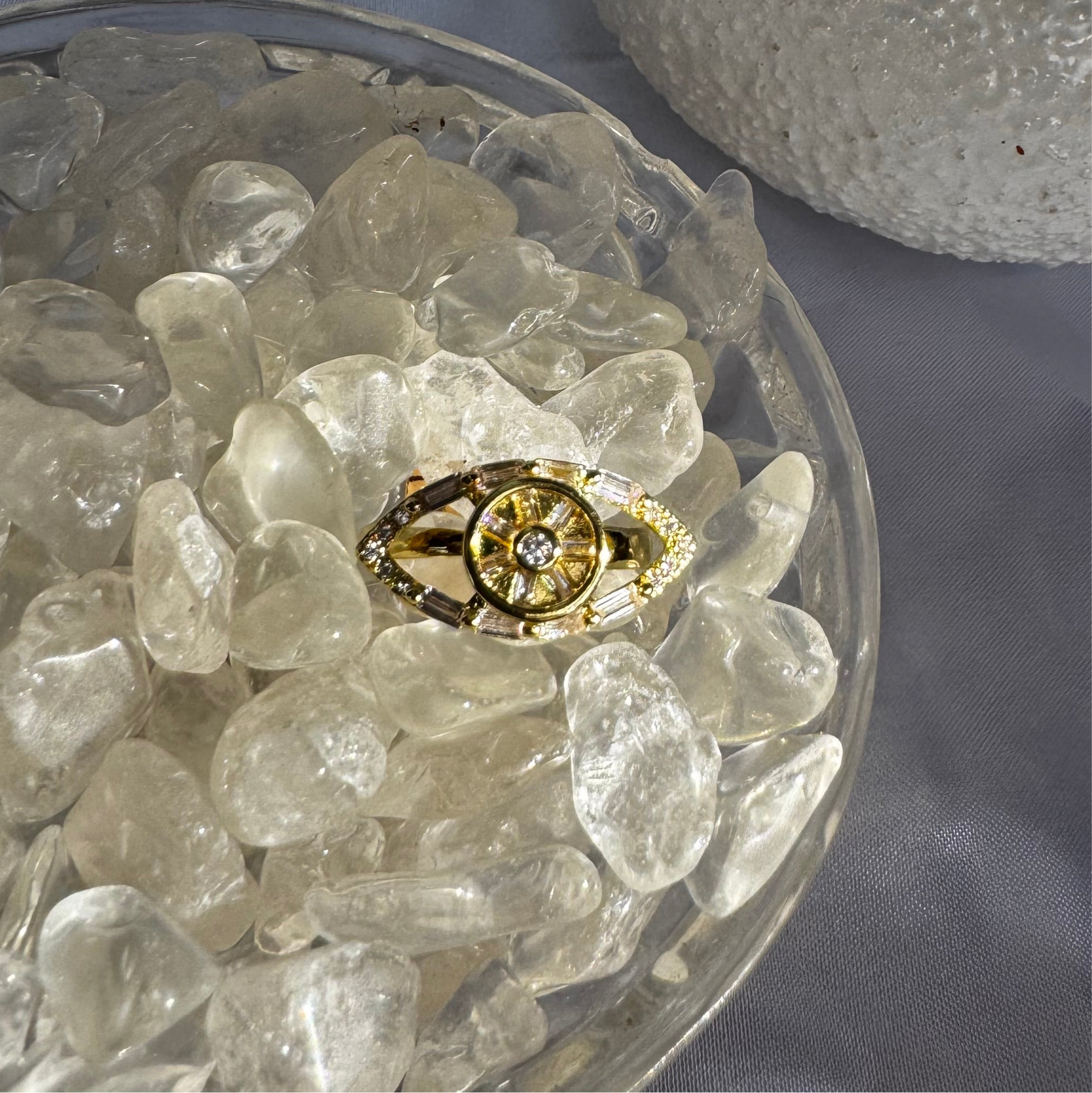 Gold Evil Eye Fidget Ring