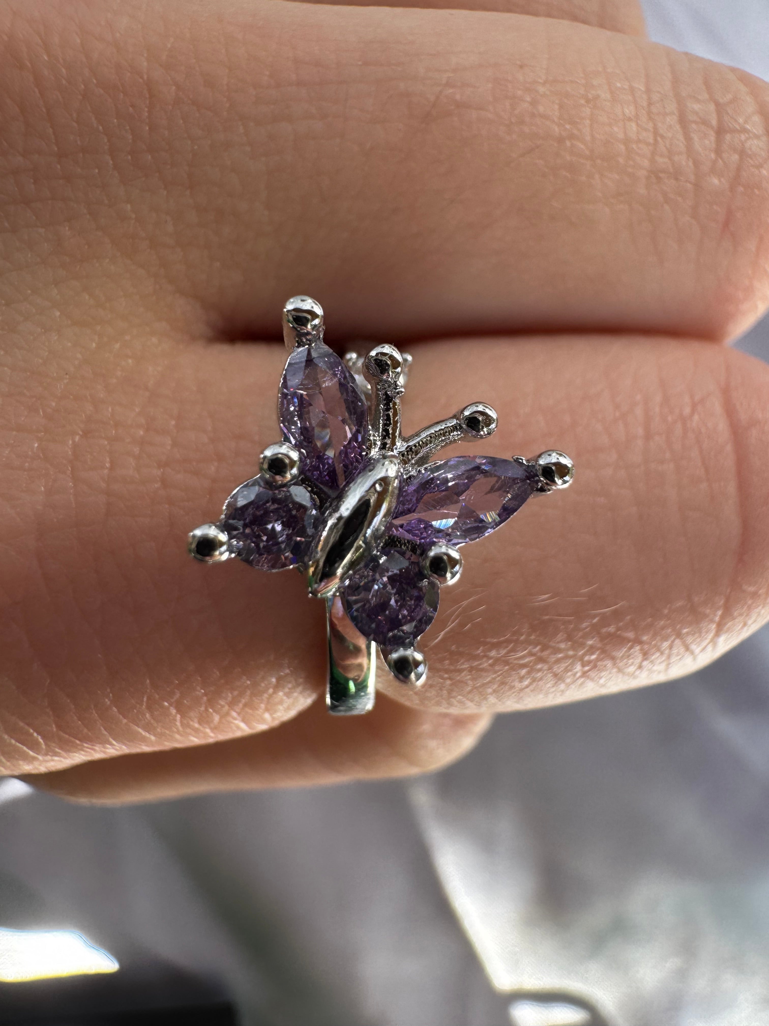 Silver/Gold Butterfly Fidget Rings