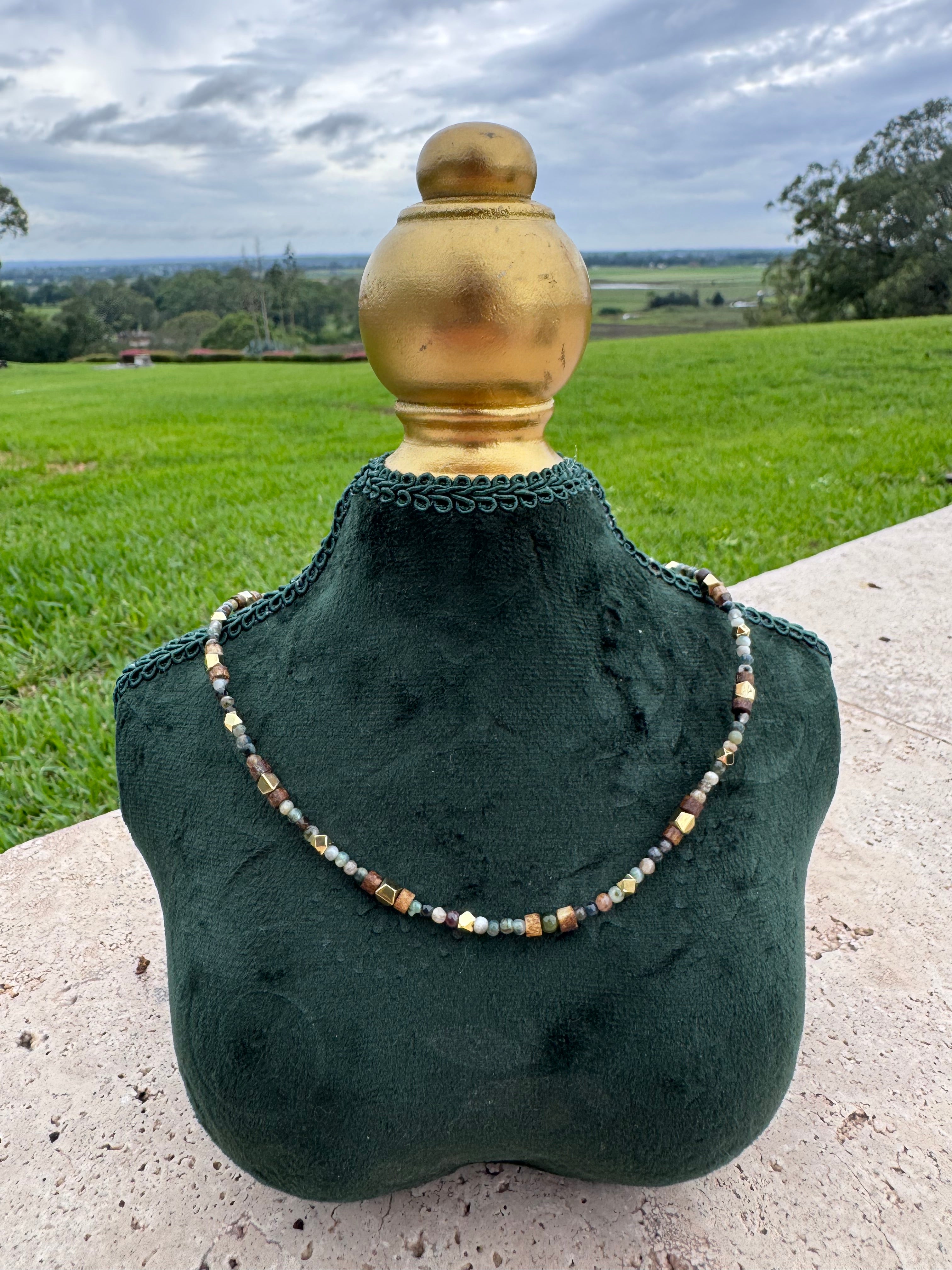 Pyrite, Tourmaline Choker