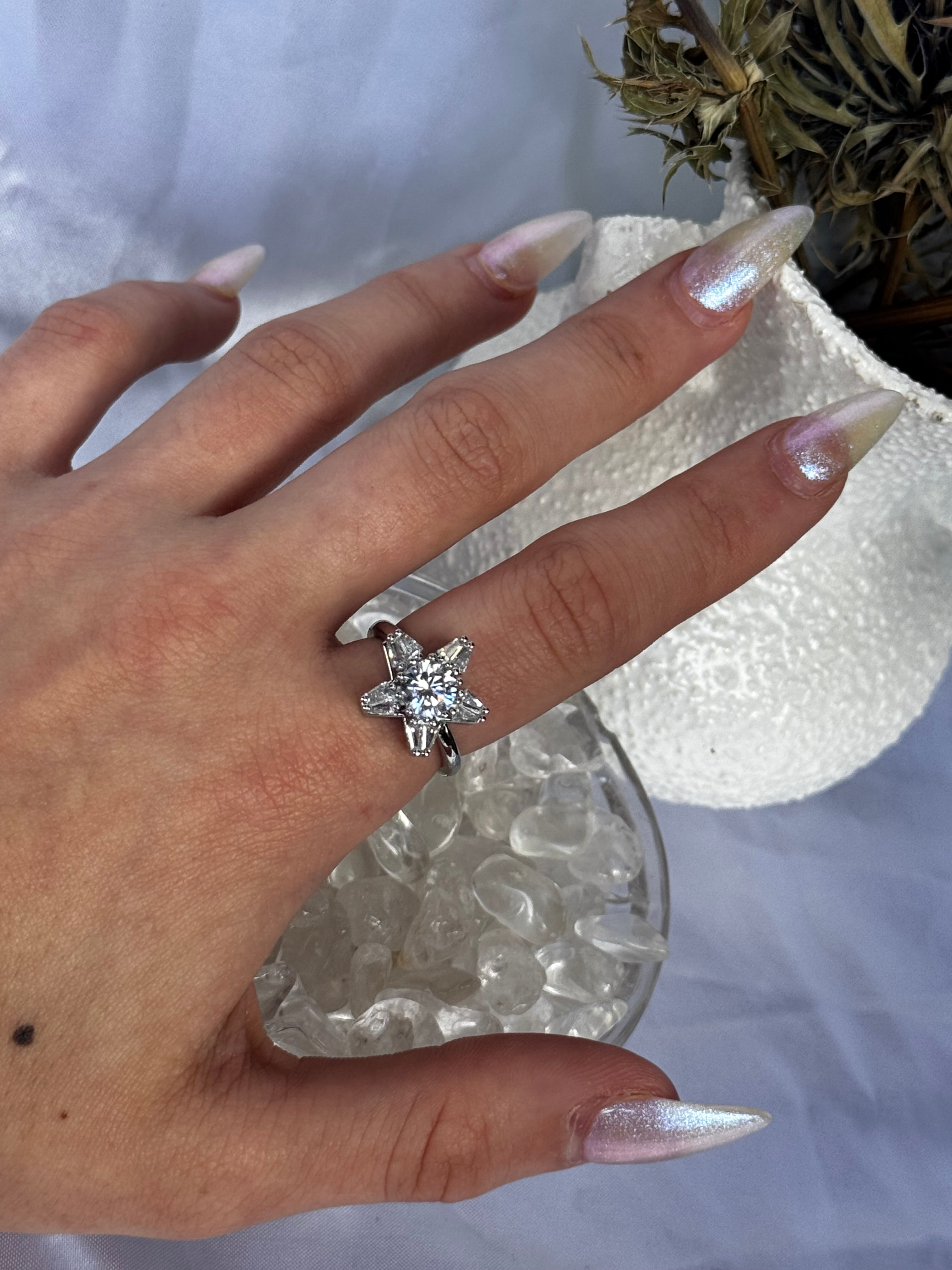 5 Star Zirconia Fidget Ring