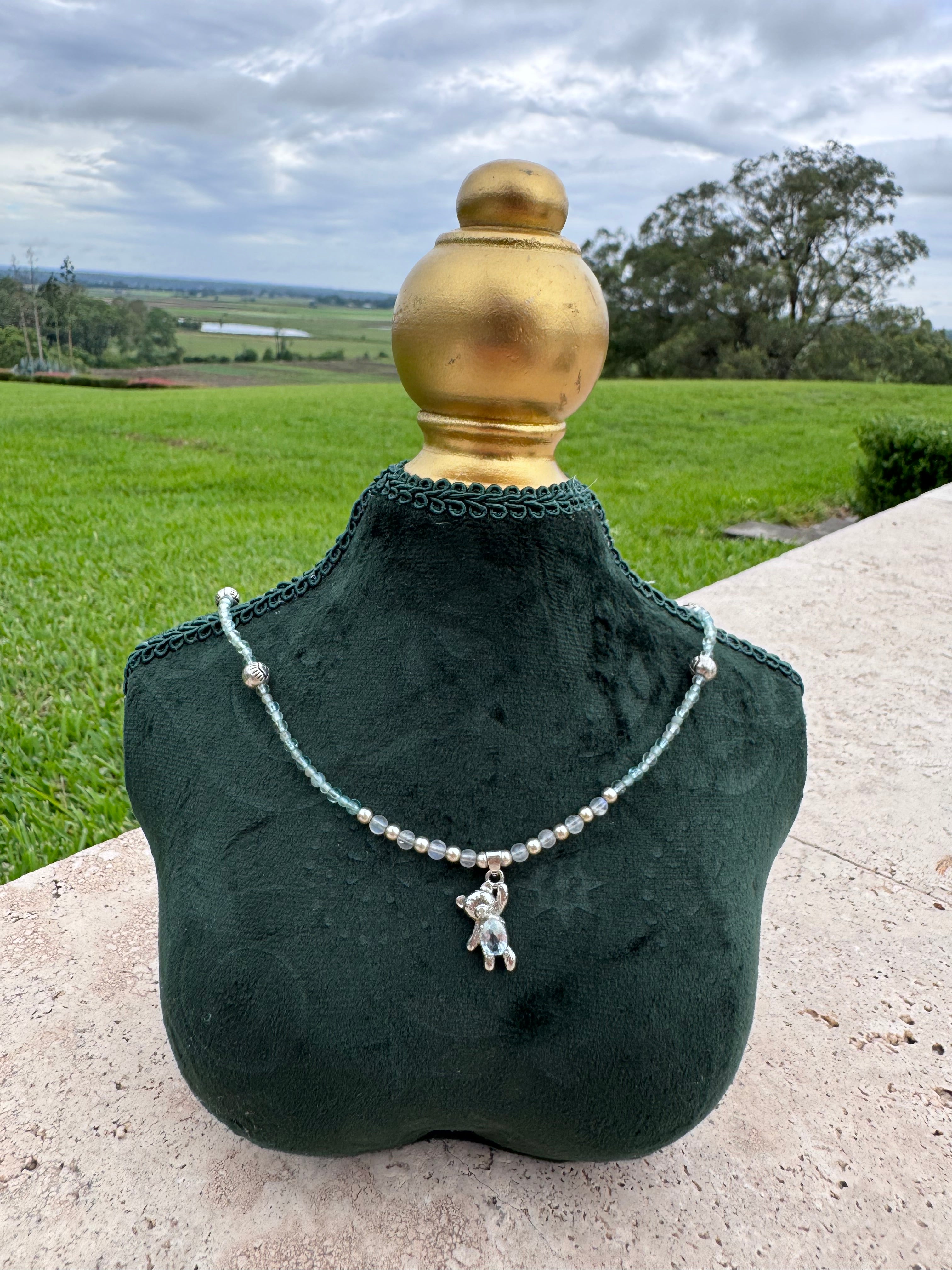 Aquamarine Teddy Necklace