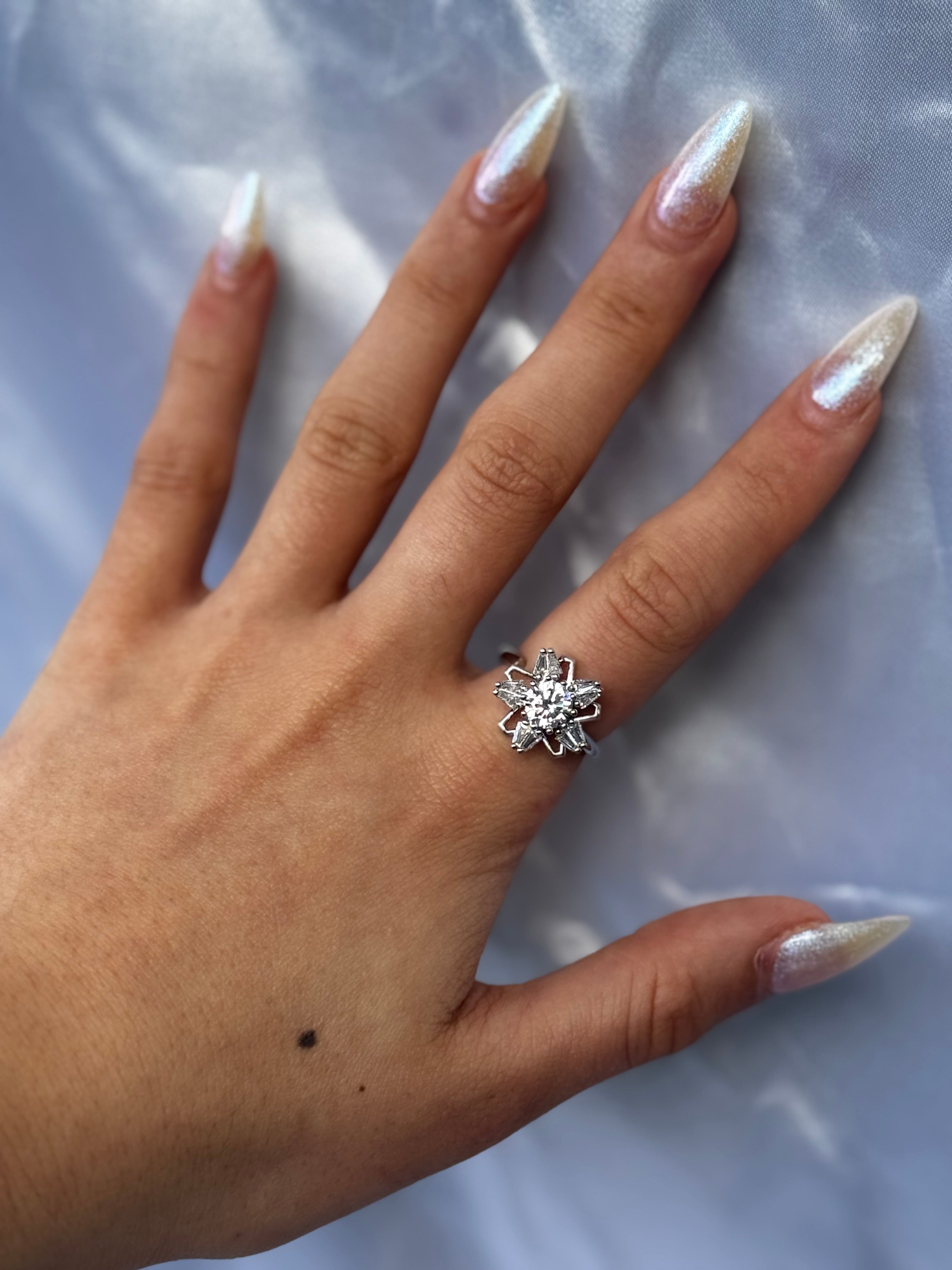 5 Star Zirconia Fidget Ring