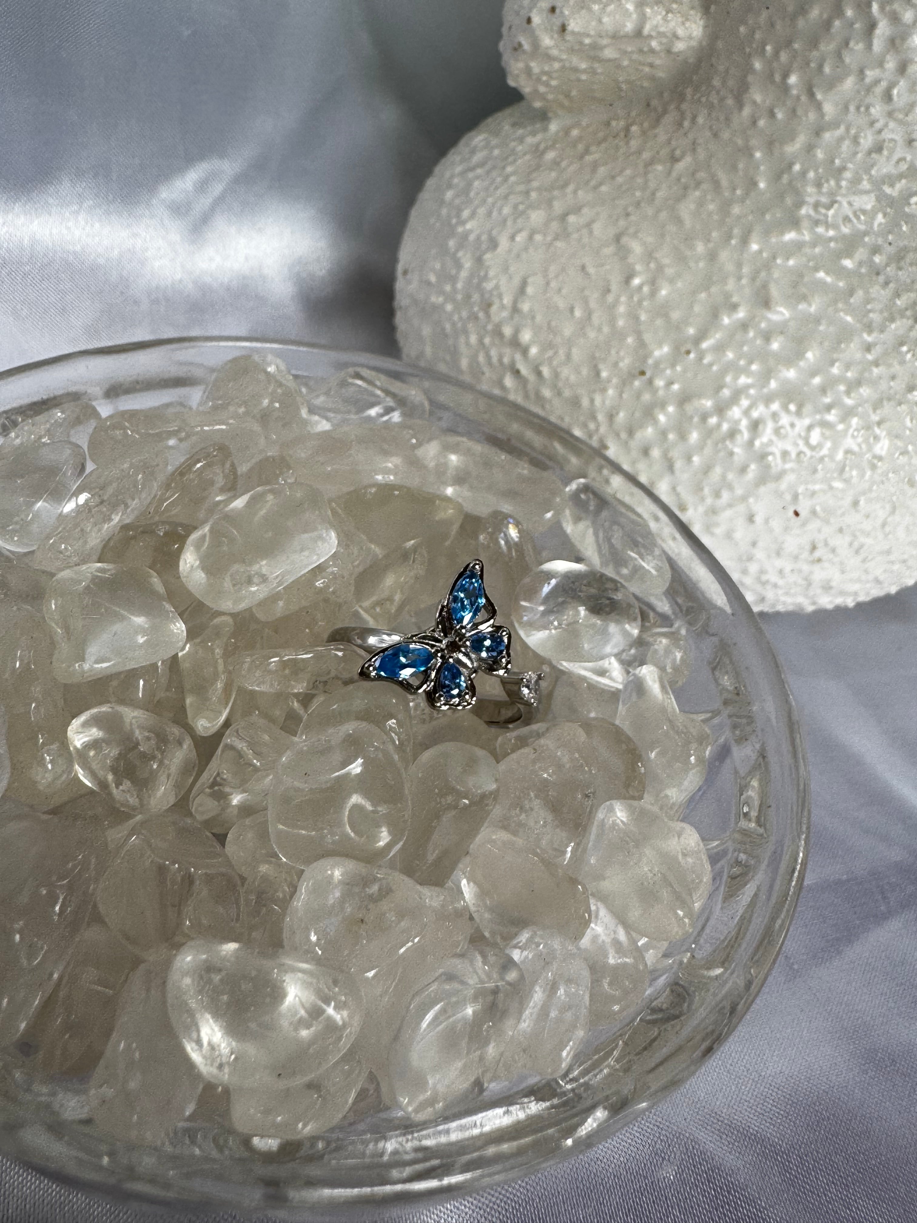 Silver/Gold Butterfly Fidget Ring