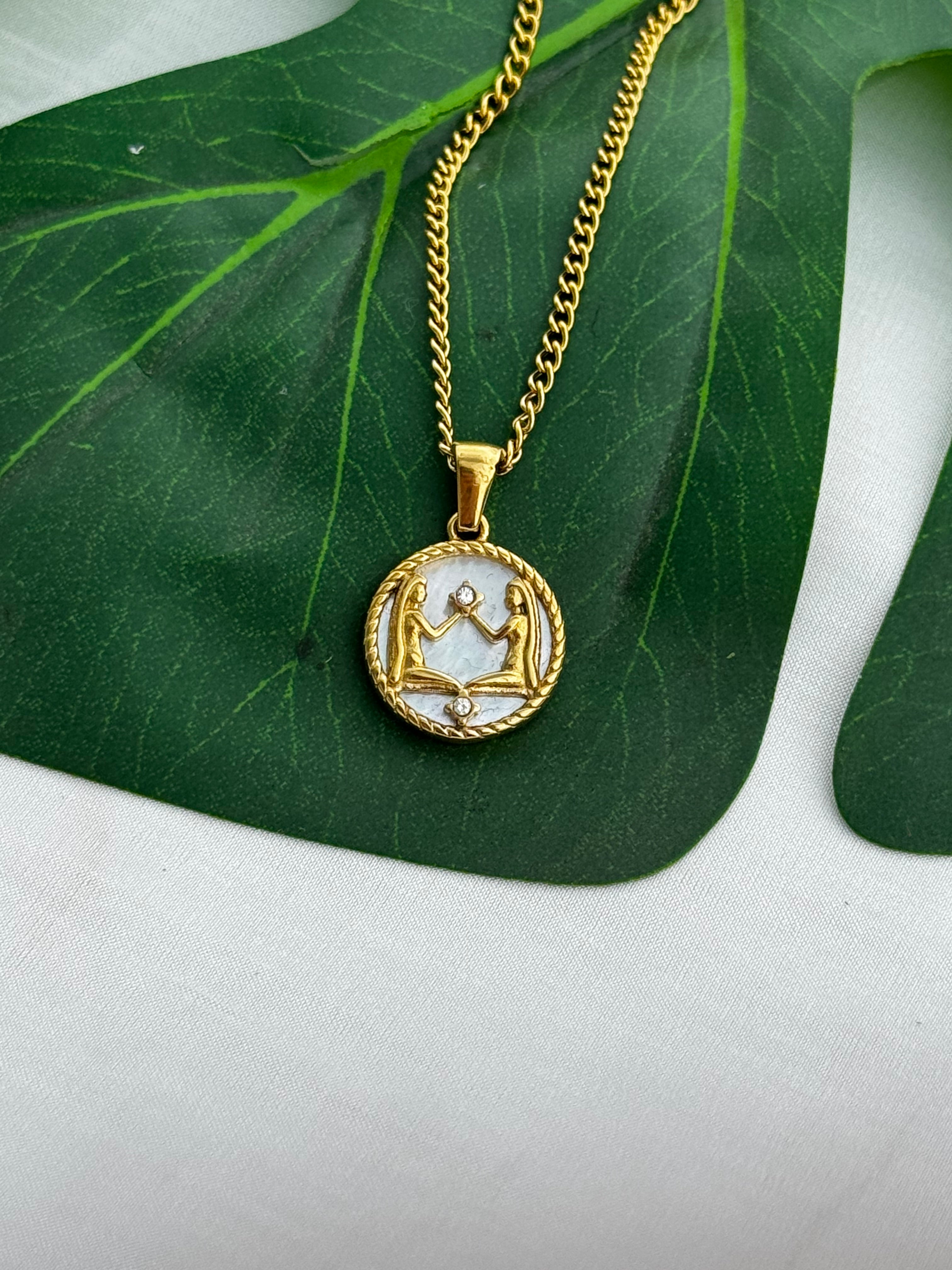 Mother Of Pearl Zodiac Necklaces