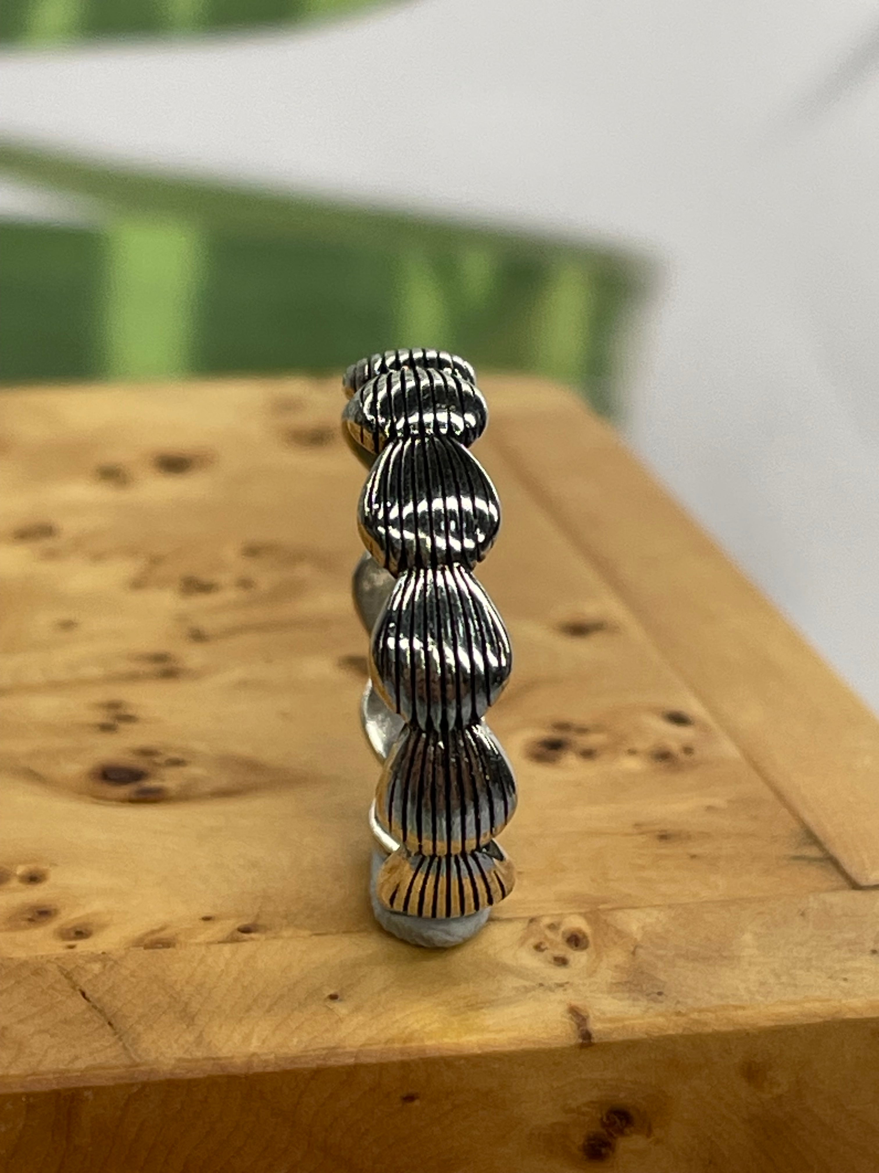silver sea shell ring