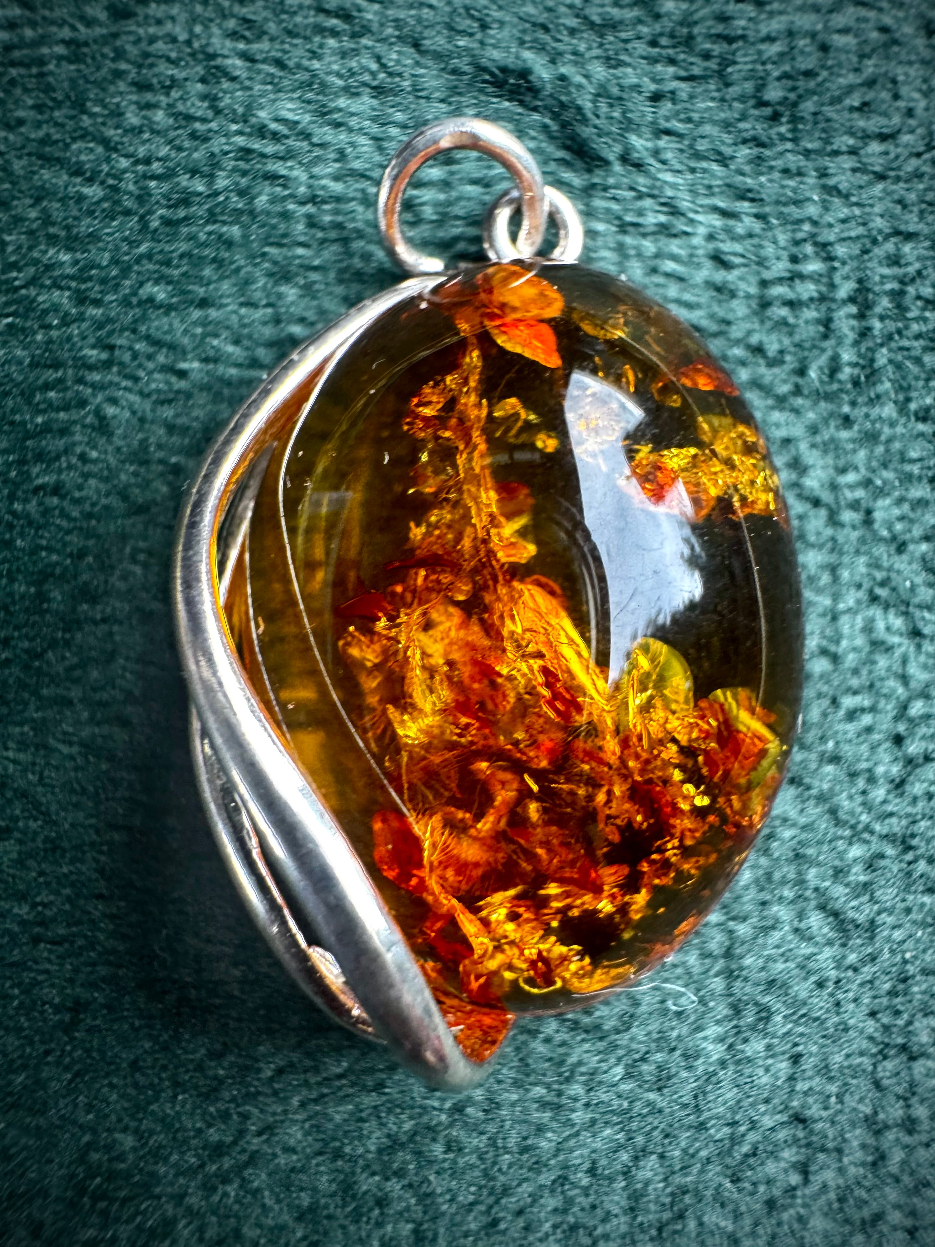 S925 Baltic Amber Pendants