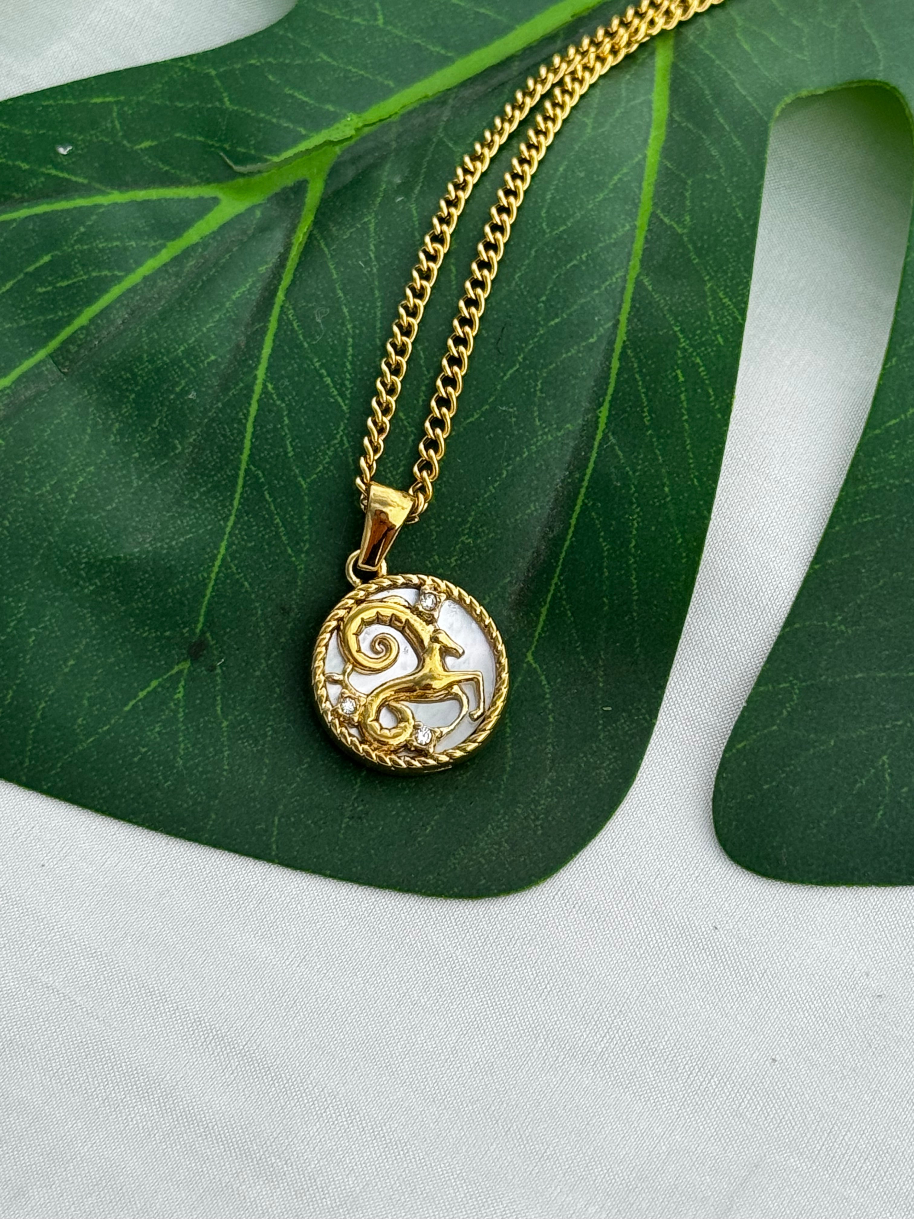 Mother Of Pearl Zodiac Necklaces