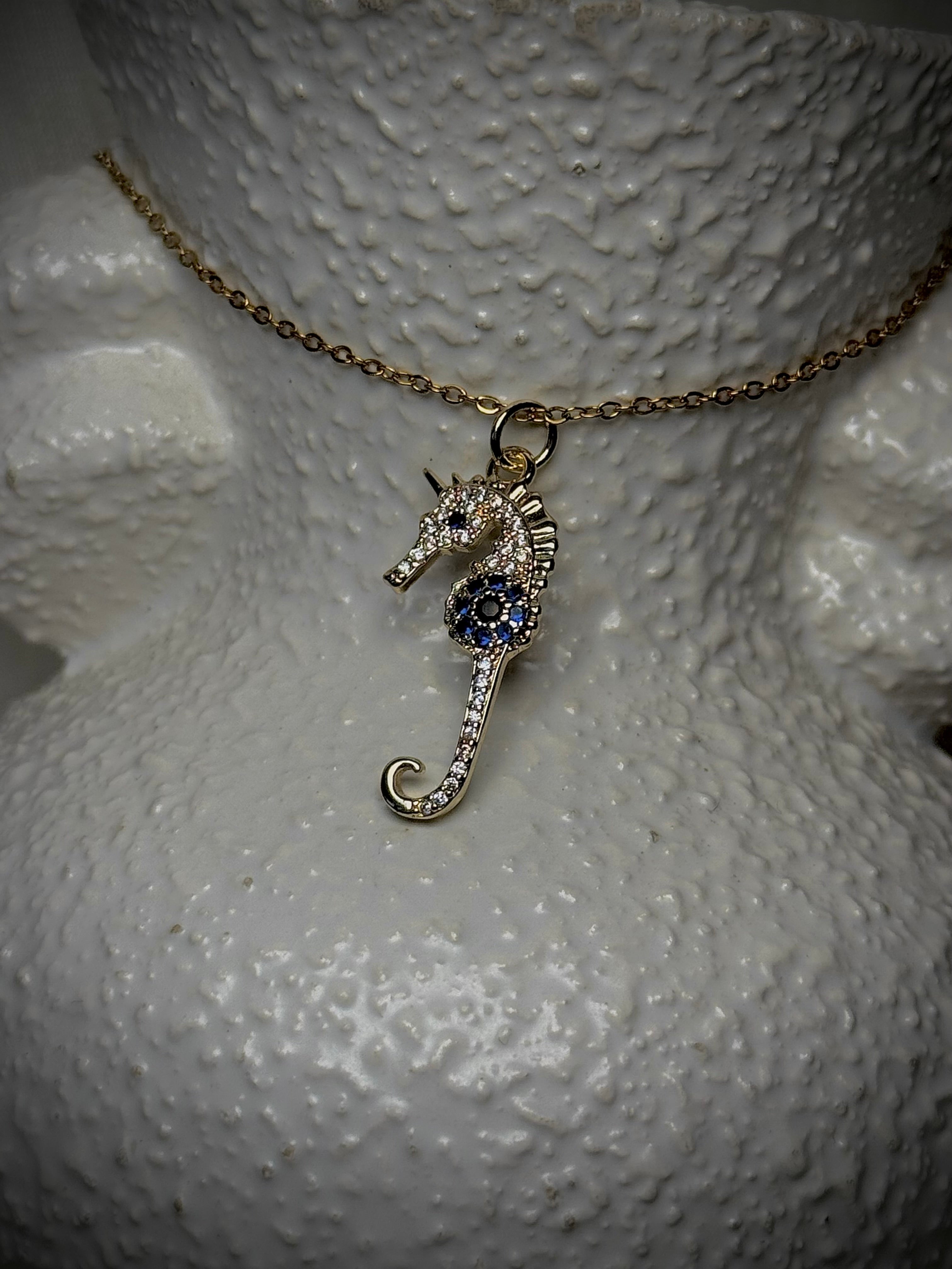 Evil Eye Seahorse Pendant