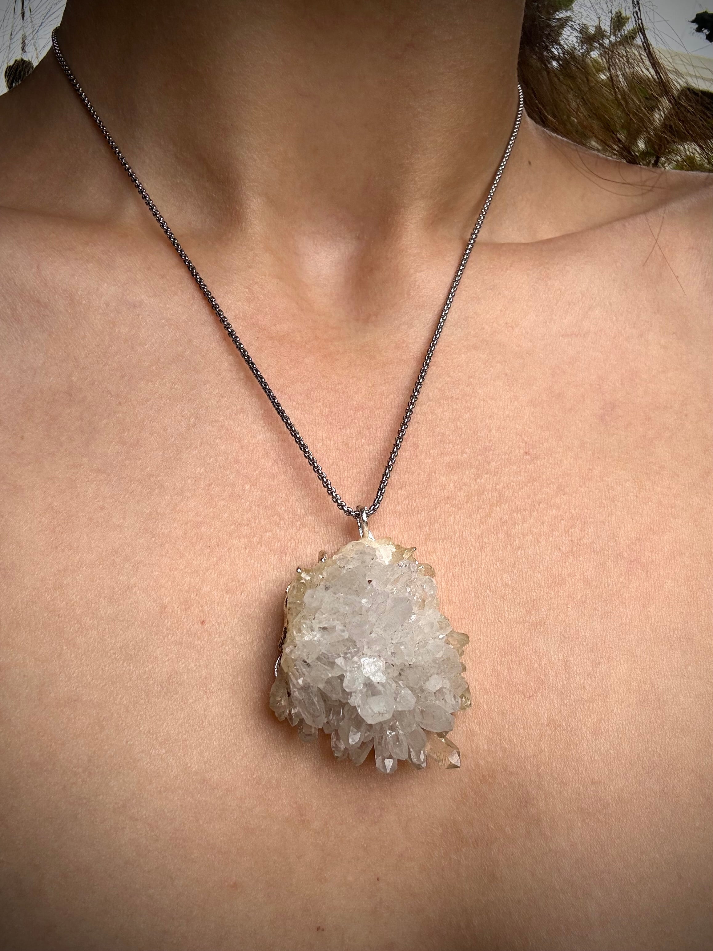 S925 clear Quartz Clusters