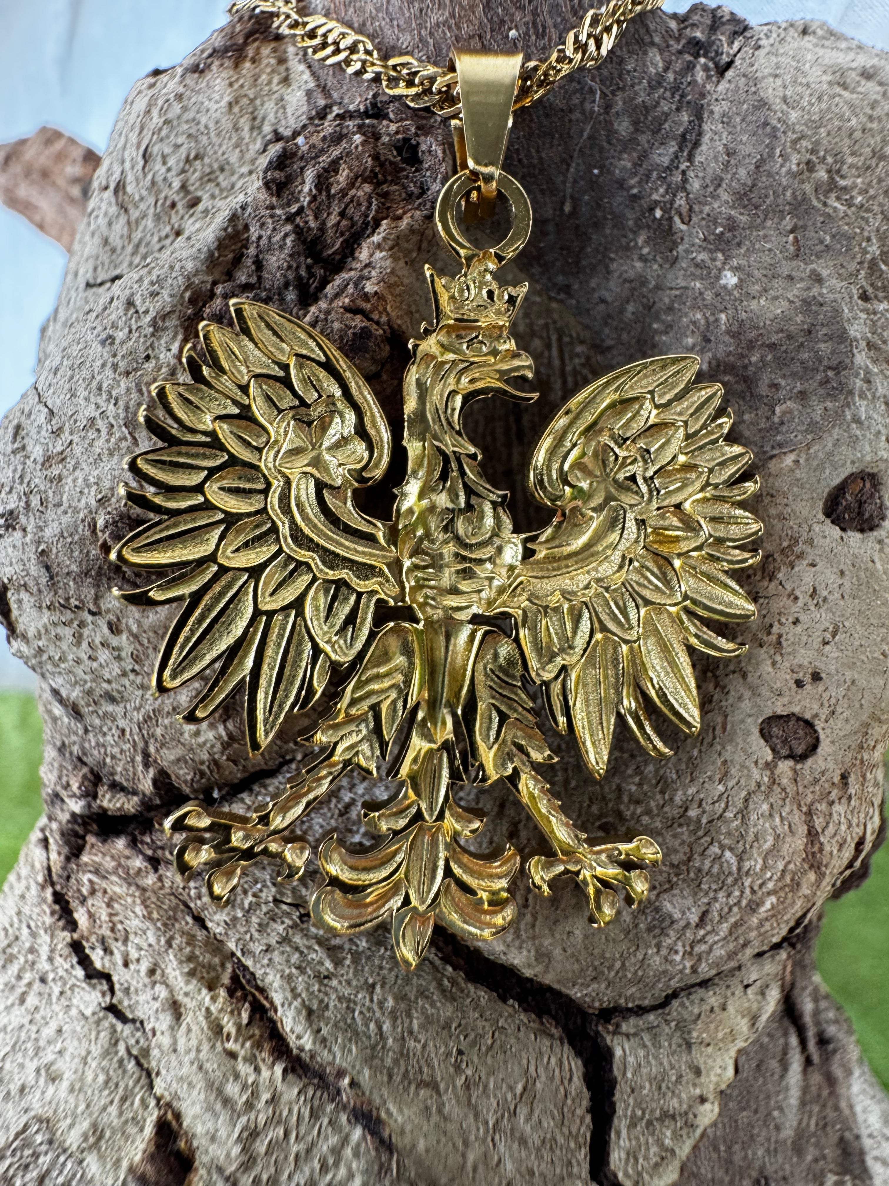 Phoenix Gold Stainless Steel Pendant