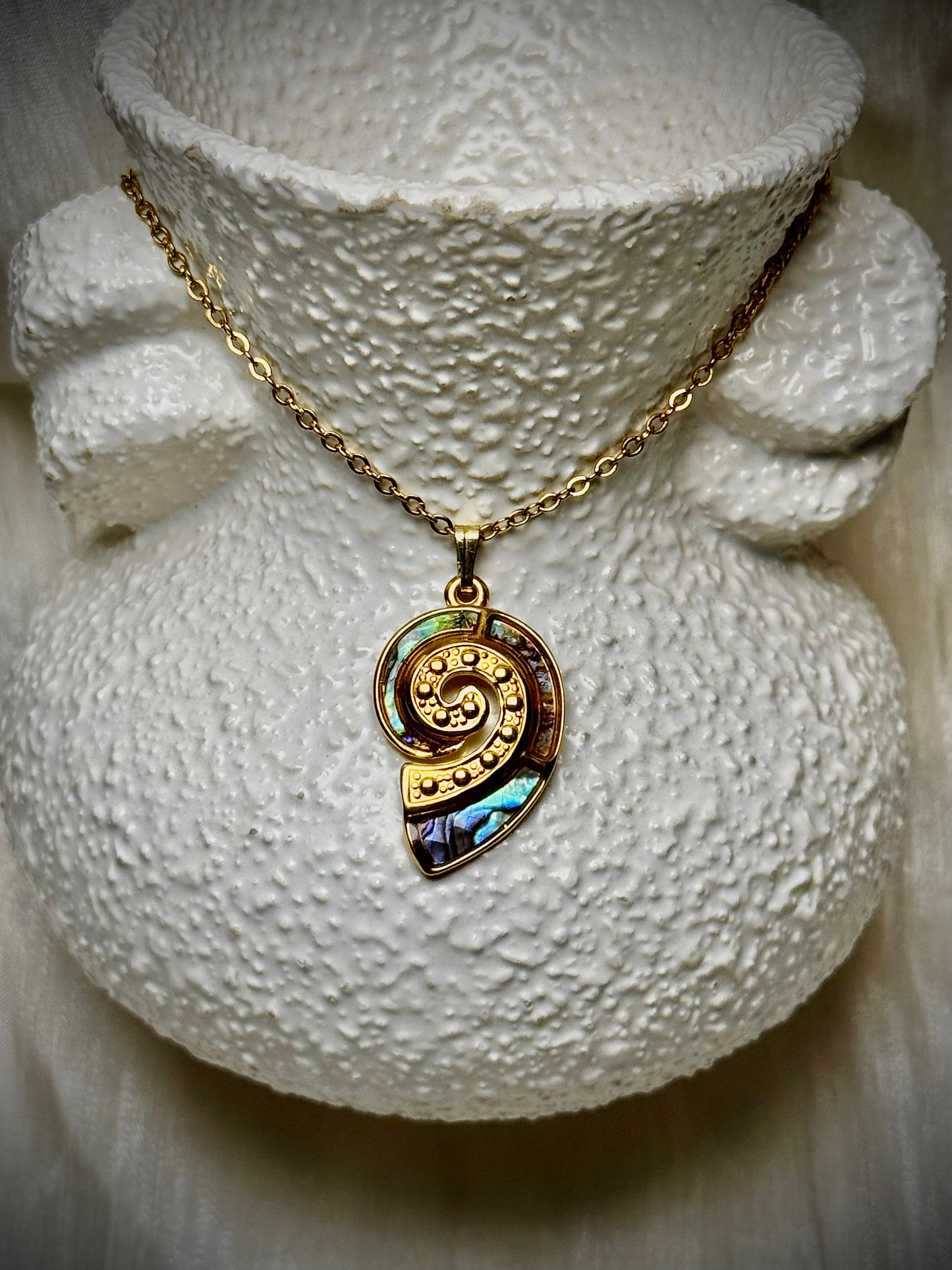 Abalone Spiral Shell Pendants