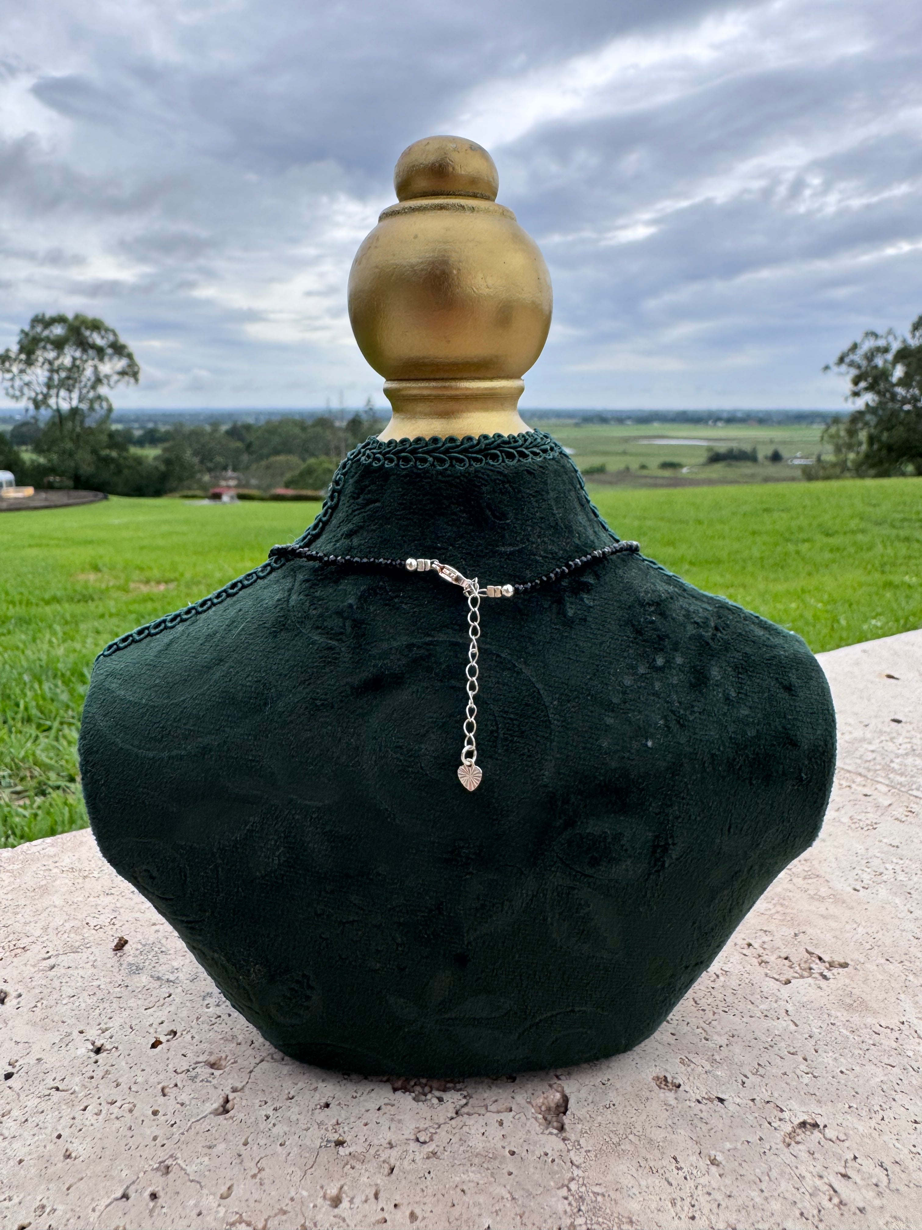 Silver Sheen Obsidian Butterfly Necklace