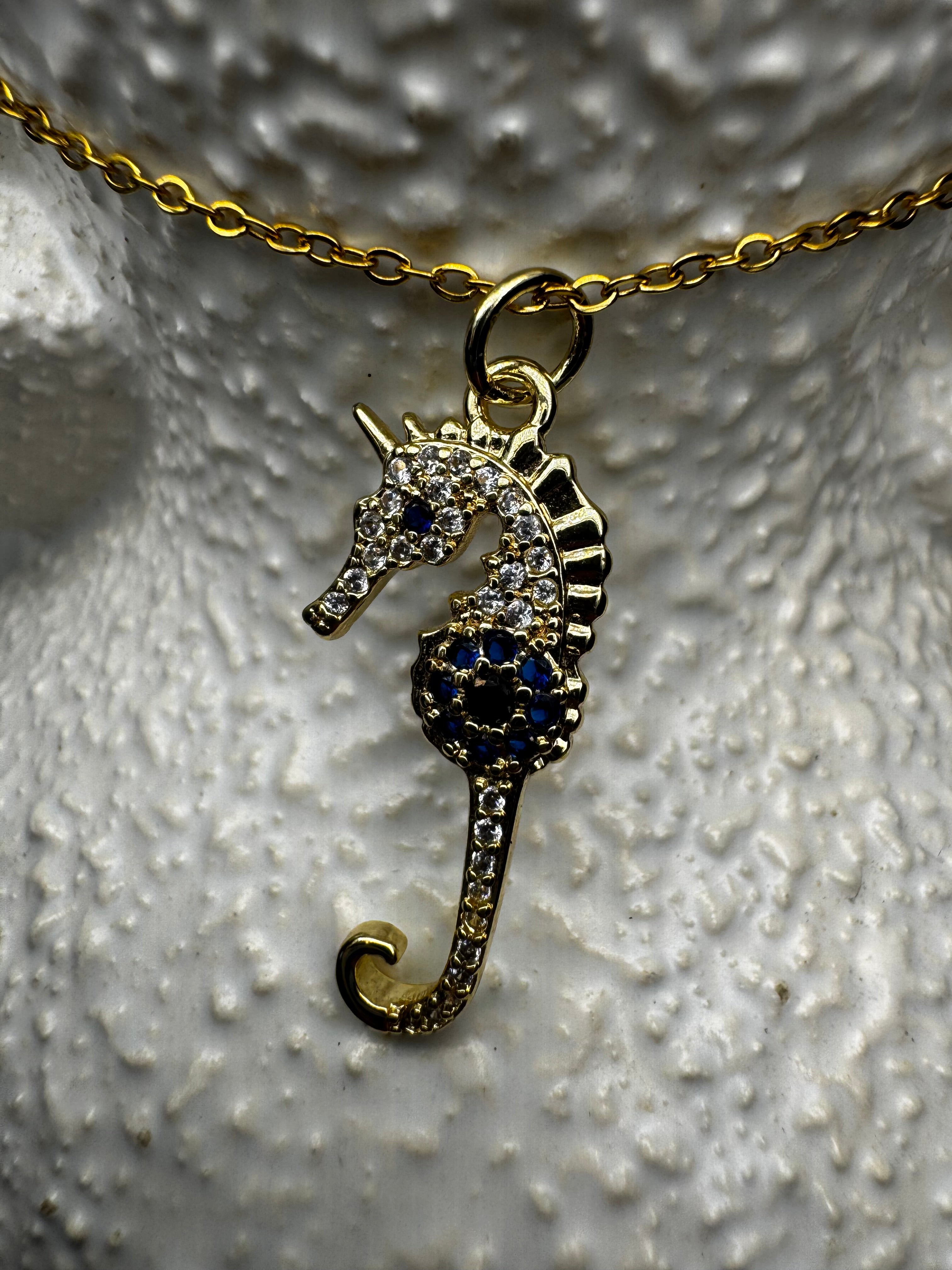 Evil Eye Seahorse Pendant