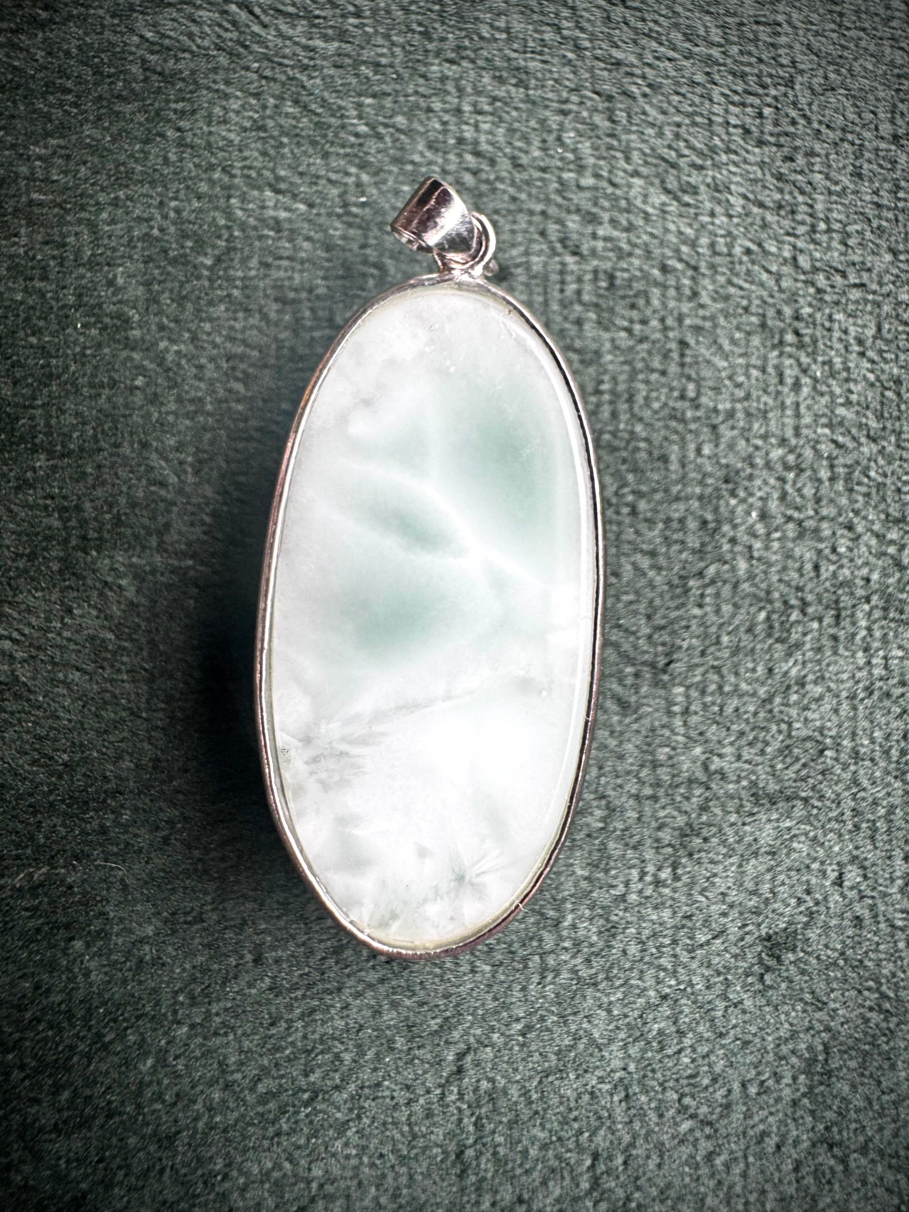 S925 Green Larimar Pendant