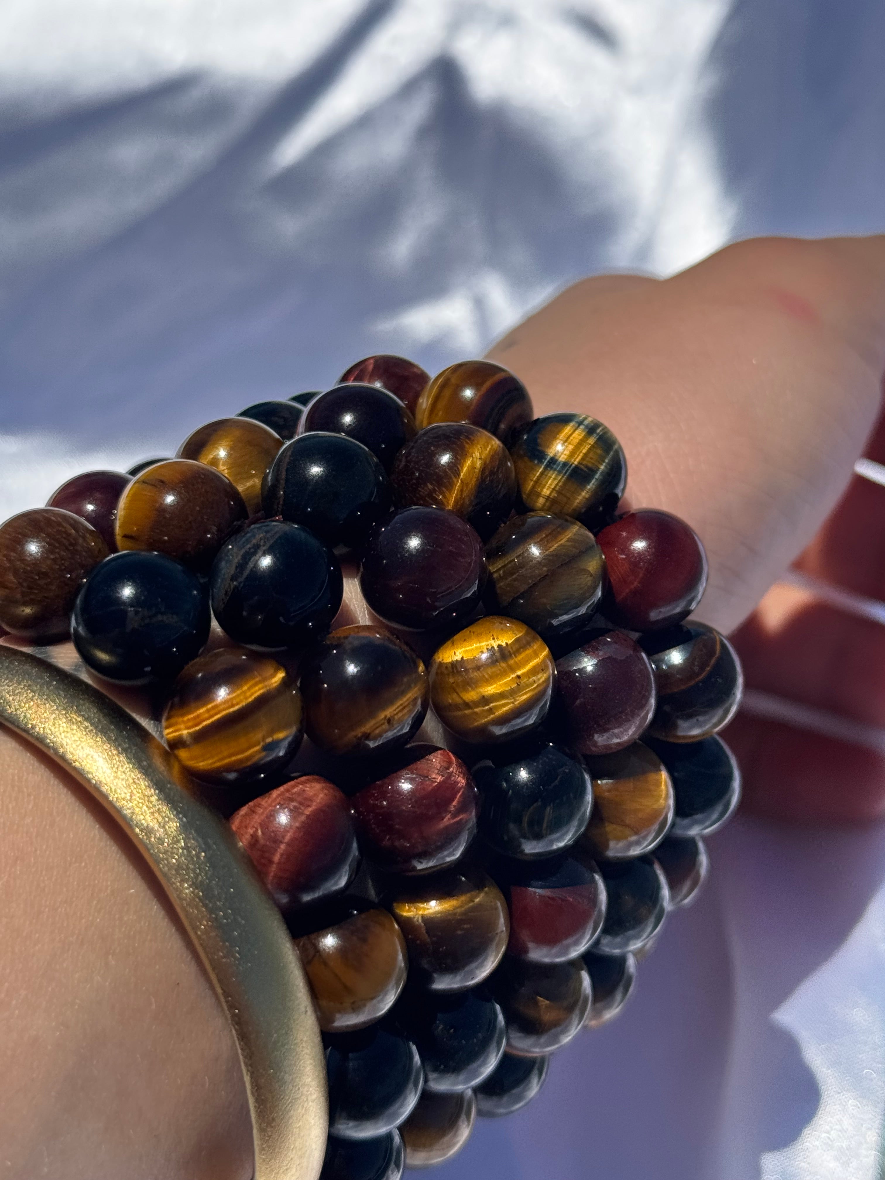 Multi Color Tiger Eyes Gemstone bracelet