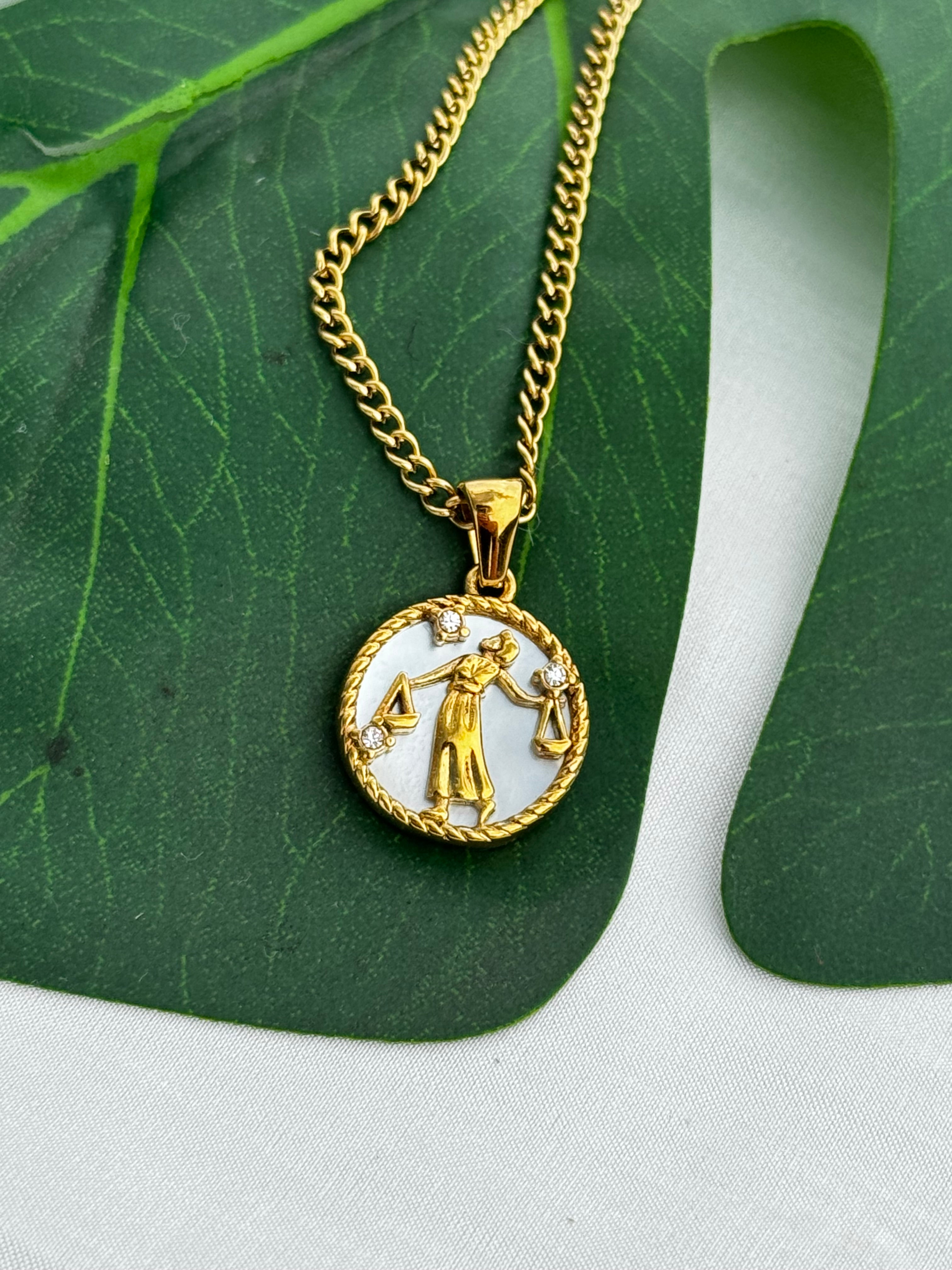 Mother Of Pearl Zodiac Necklaces