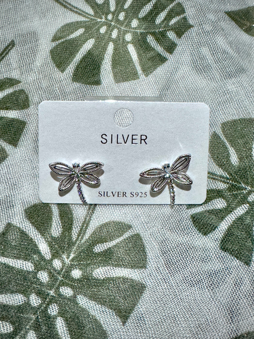 Dragonfly S925 Silver Earring