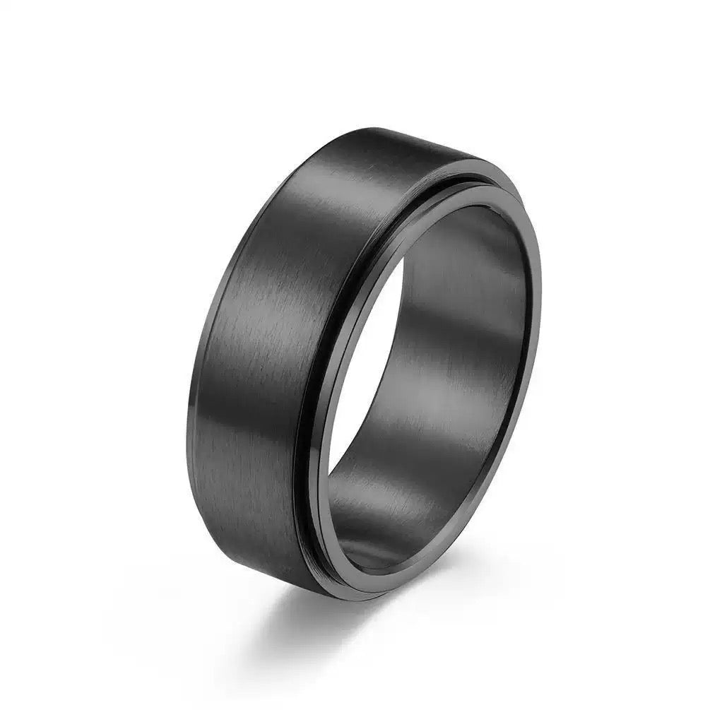 Flat simple Polishing stainless Steels Fidget Ring