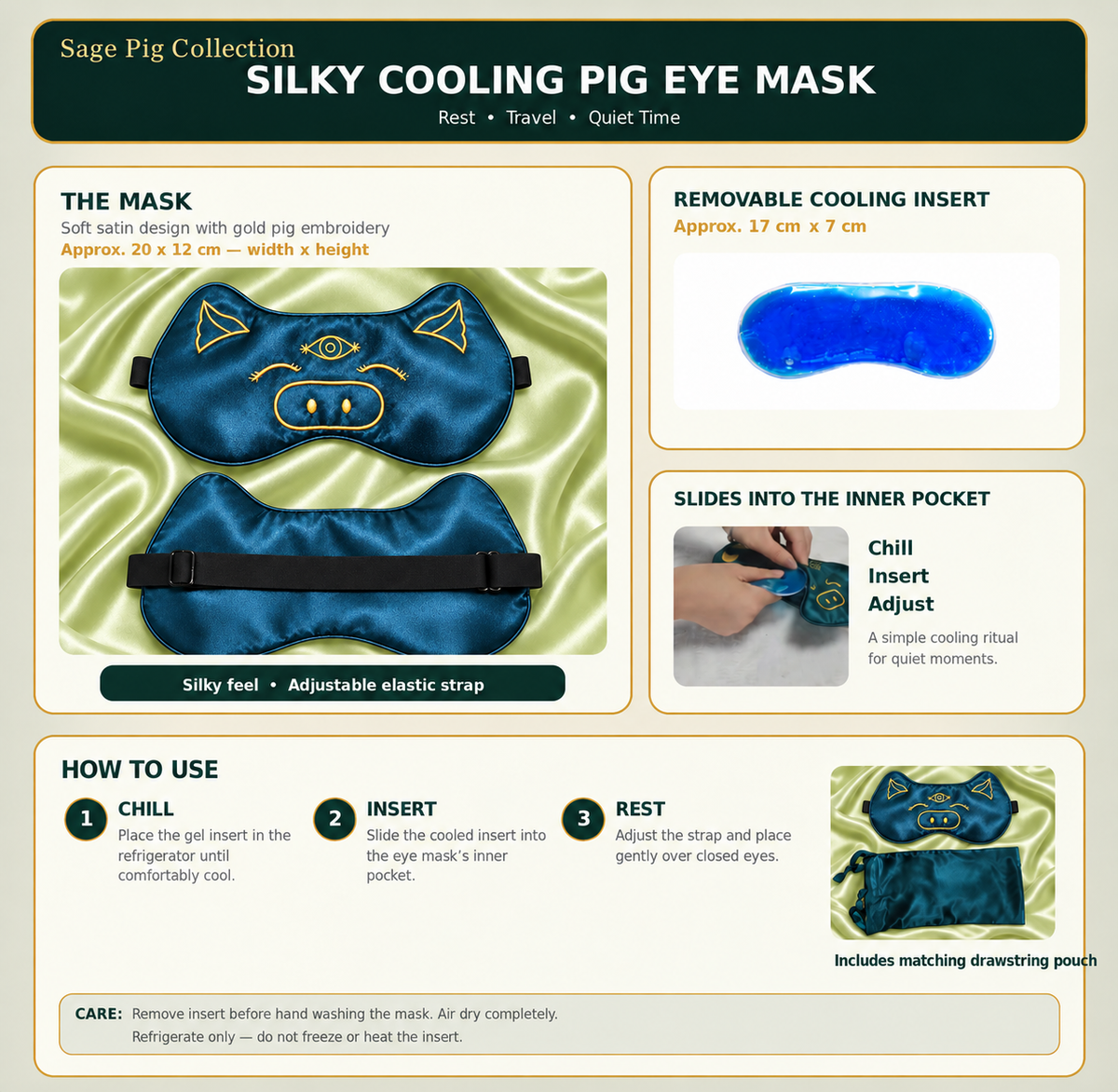 Sage Pig Silky Cooling Eye Mask