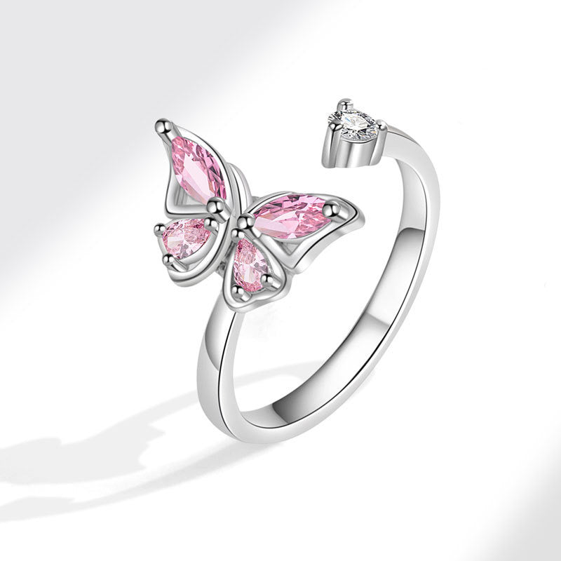 Silver/Gold Butterfly Fidget Ring