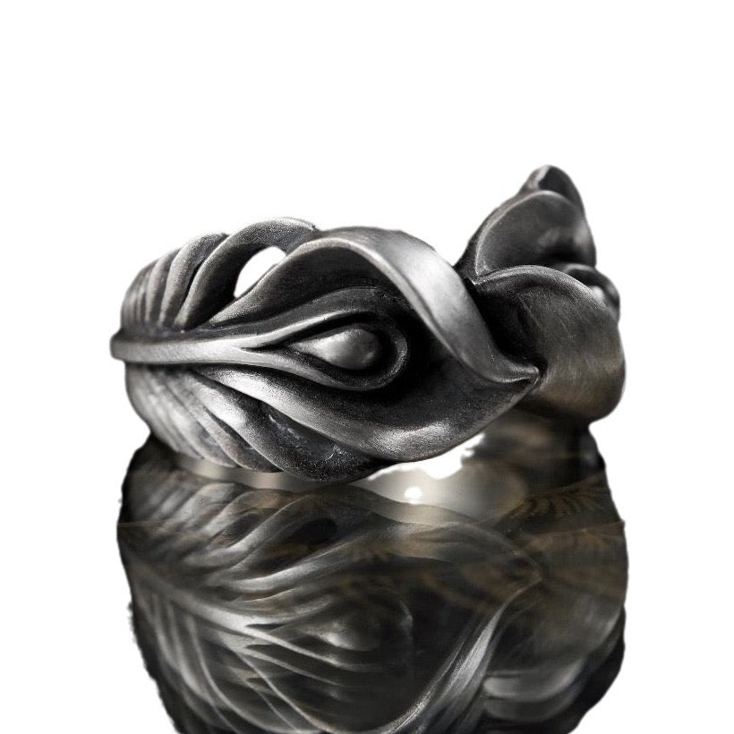 Gothic Phoenix Feathers silver Ring