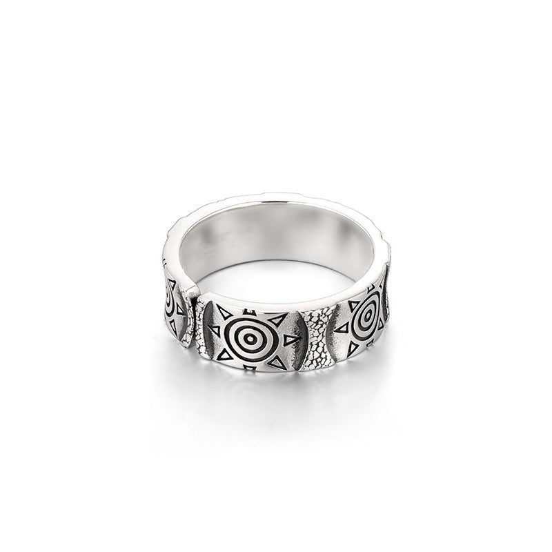 Gothic Horus Eyes Suns S925 silver Ring