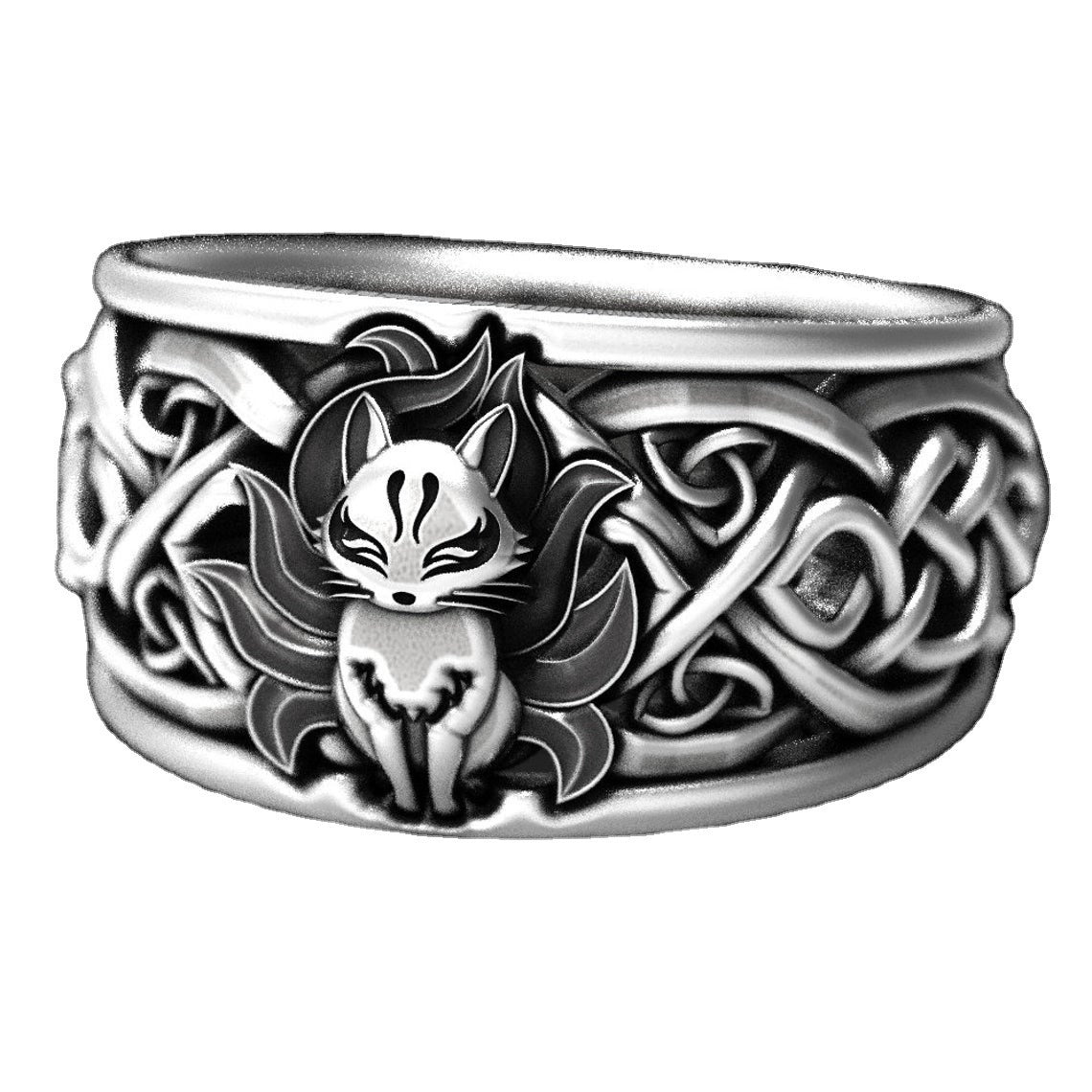 Vintag Celtic Fox S925 silver Ring