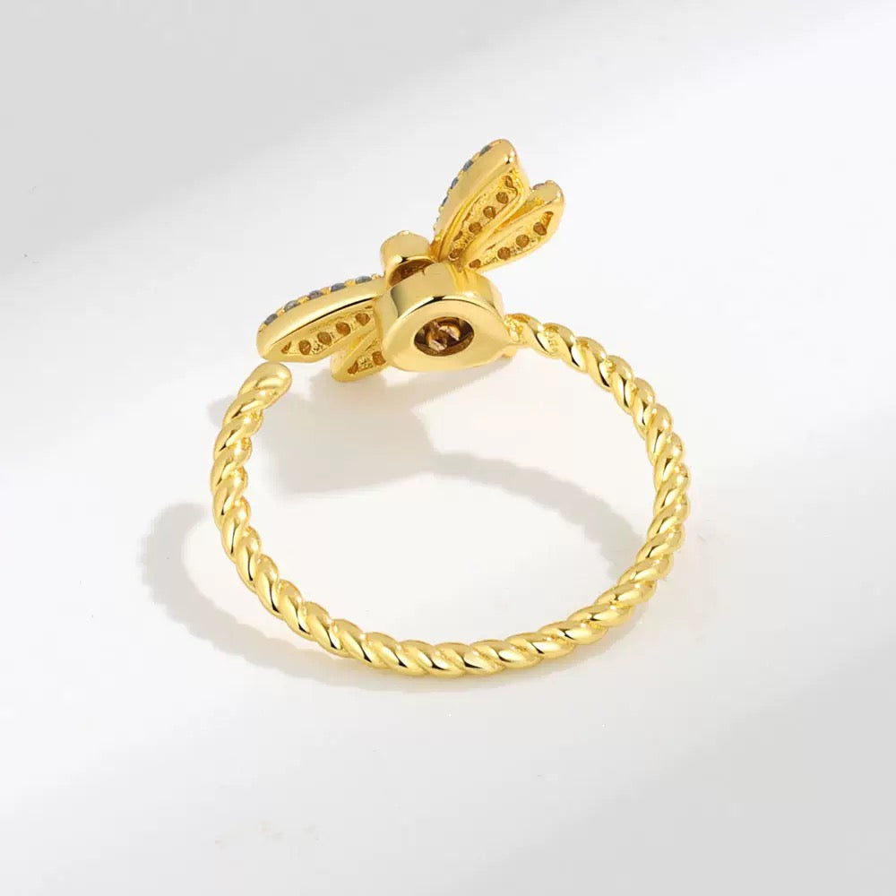 Gold Dragonfly Fidget Ring