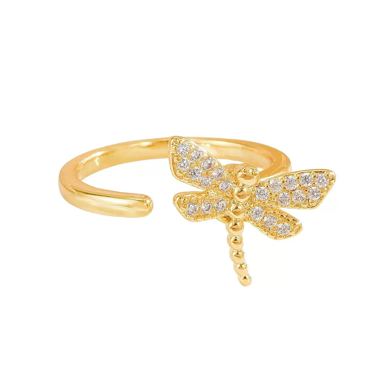 Gold Dragonfly Fidget Ring