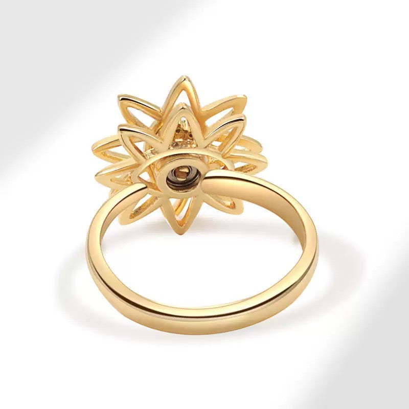 Gold and Silver Evil Eye Star Fidget Ring