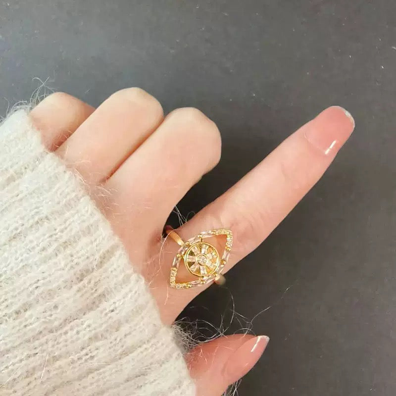 Gold Evil Eye Fidget Ring