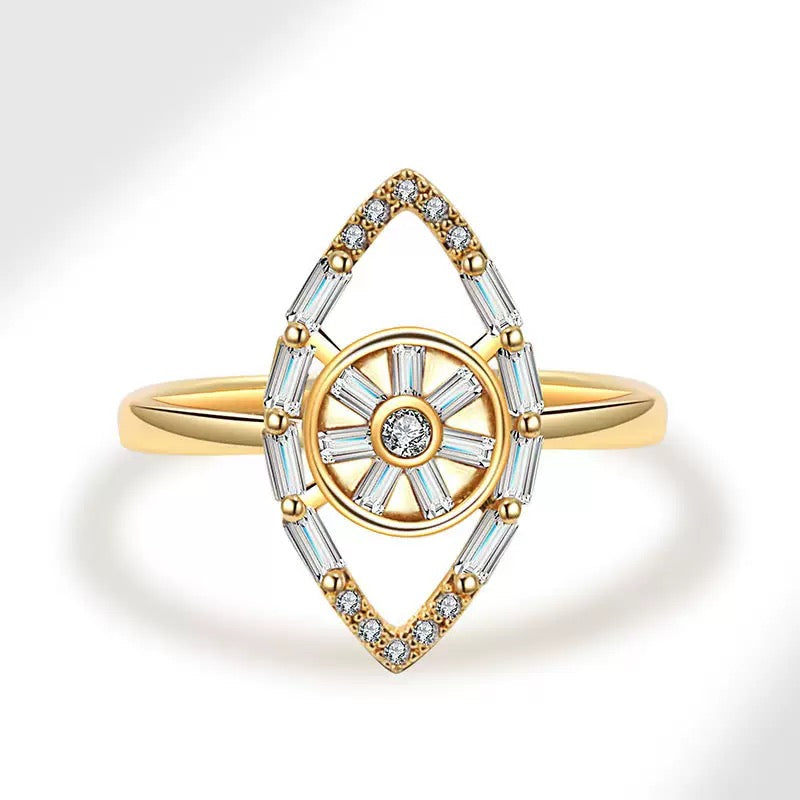 Gold Evil Eye Fidget Ring